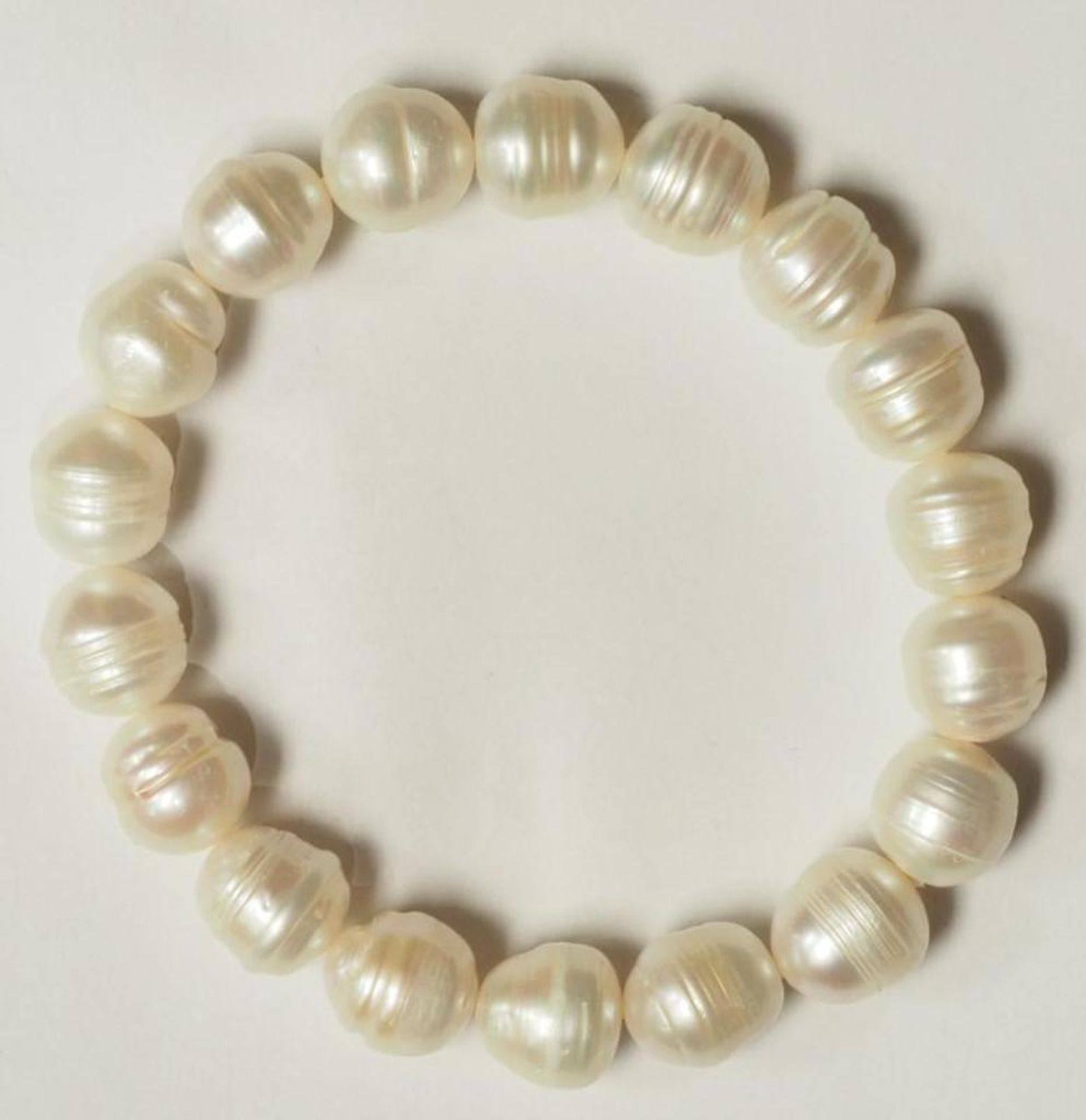 2 Fresh Water Pearl Bracelets Flexible Bracelets Retail $150 - Image 2 of 3