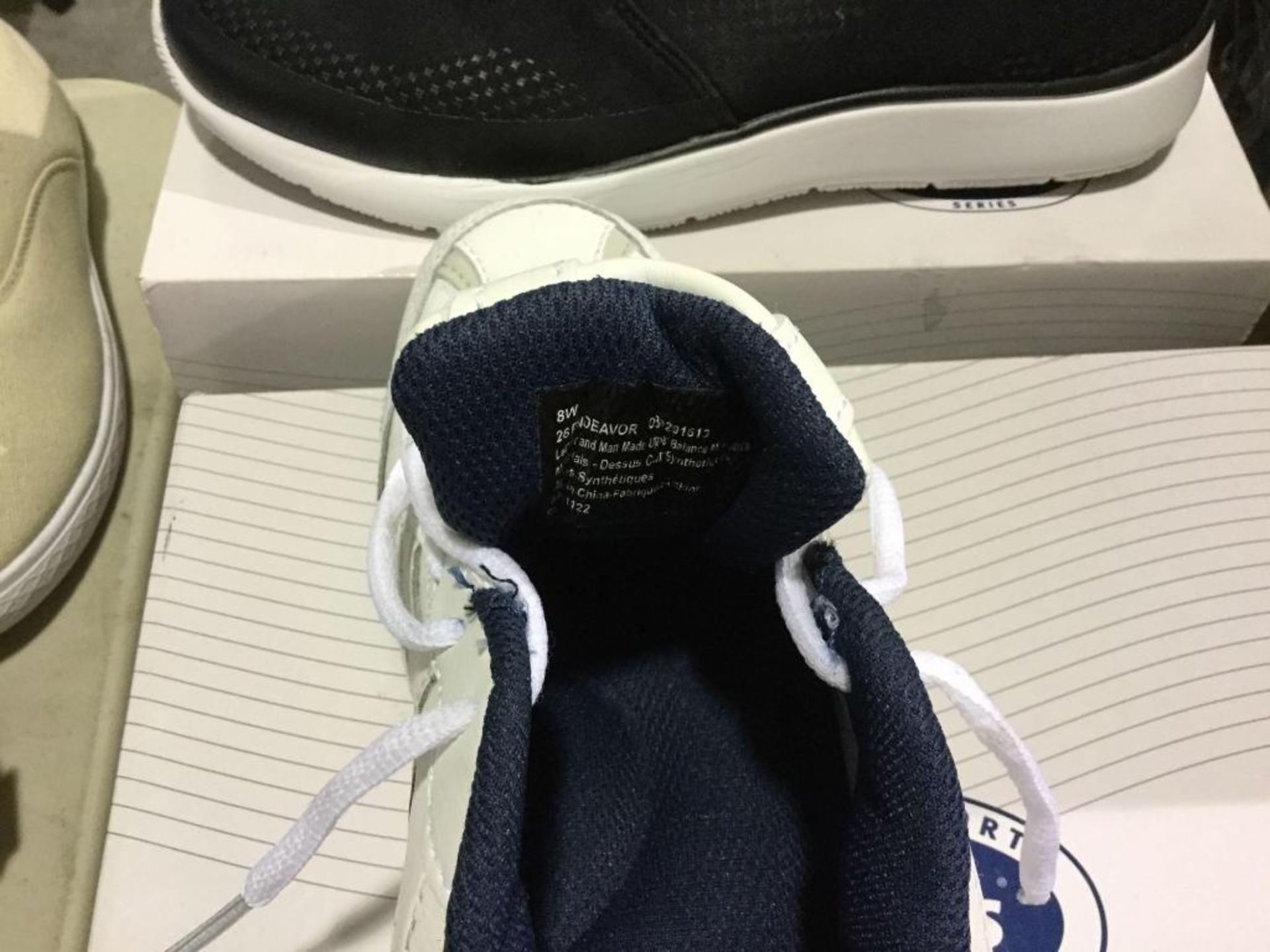 White and Navy Running Shoes -Size 8 - Image 2 of 2