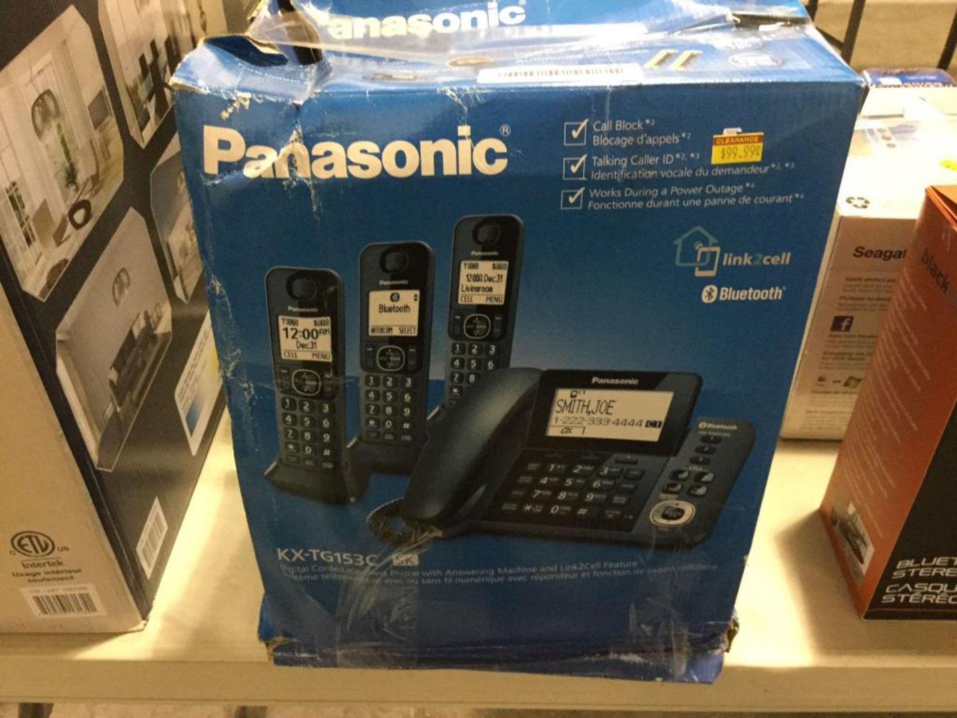 Panasonic KX-TG153C Digital Cordless Connected Phones with Answering Machine