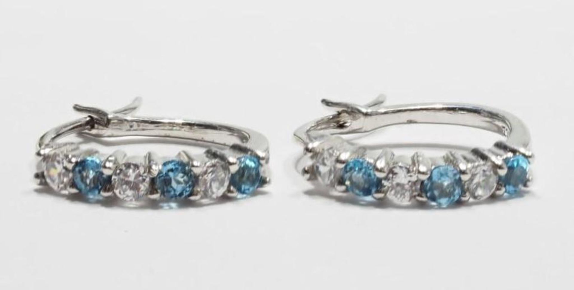 2 Sterling Silver Citrine and Topaz Earrings (Birthstone Nov & Dec) Retail $200 - Image 2 of 3