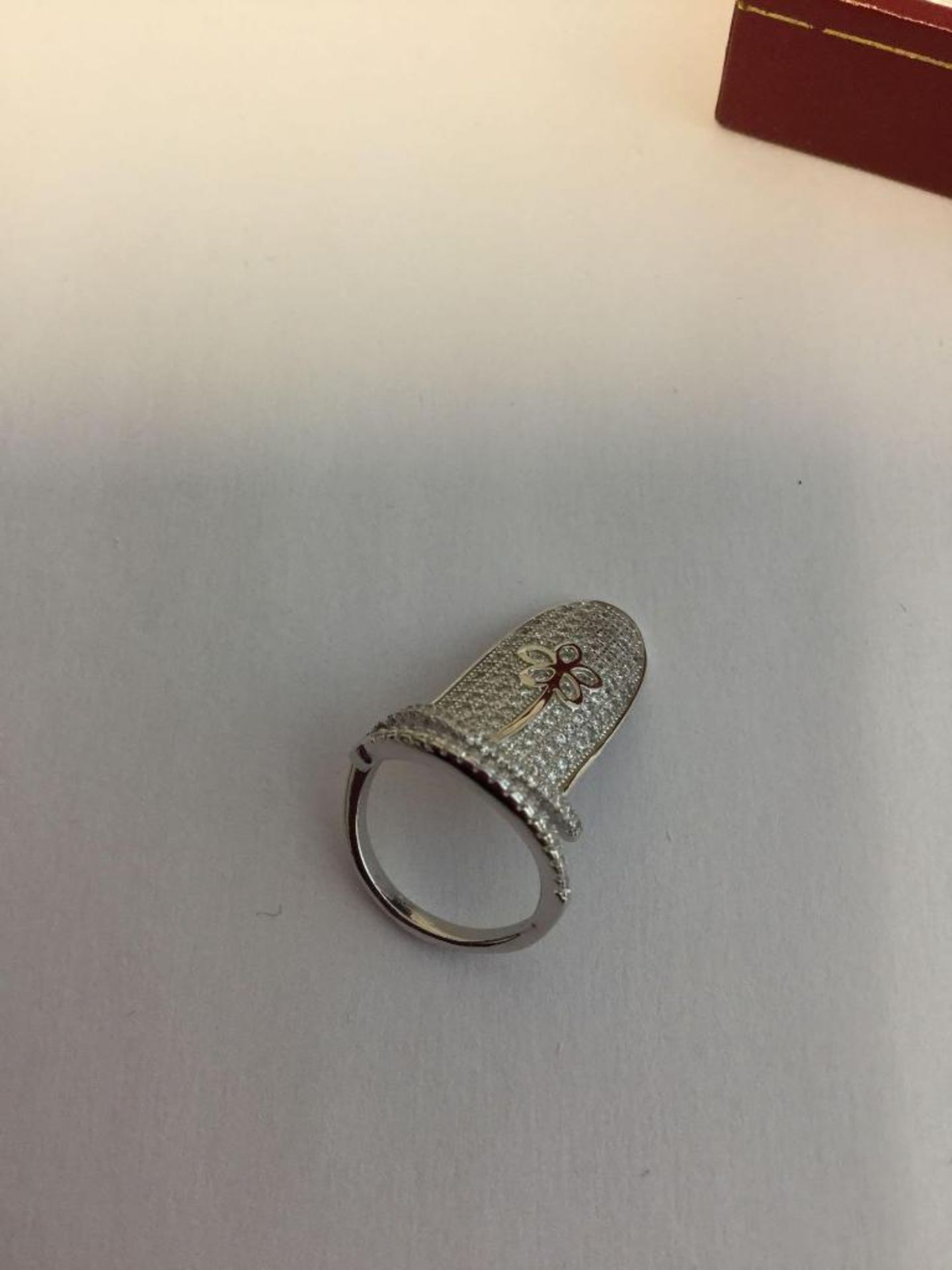 Sterling Silver Cubic Zirconia Ring Retail $100 - Image 2 of 2