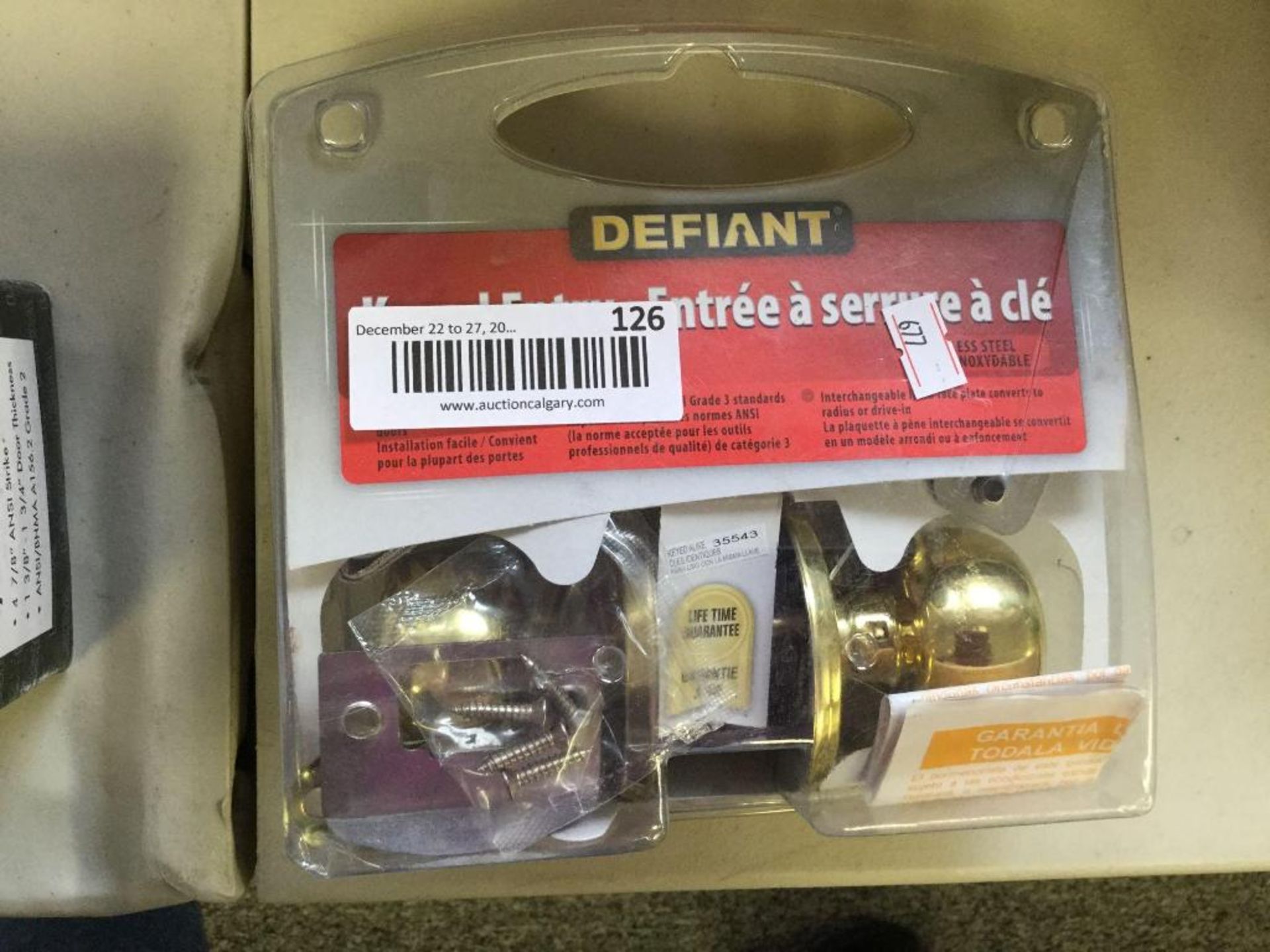 Defiant Lock set