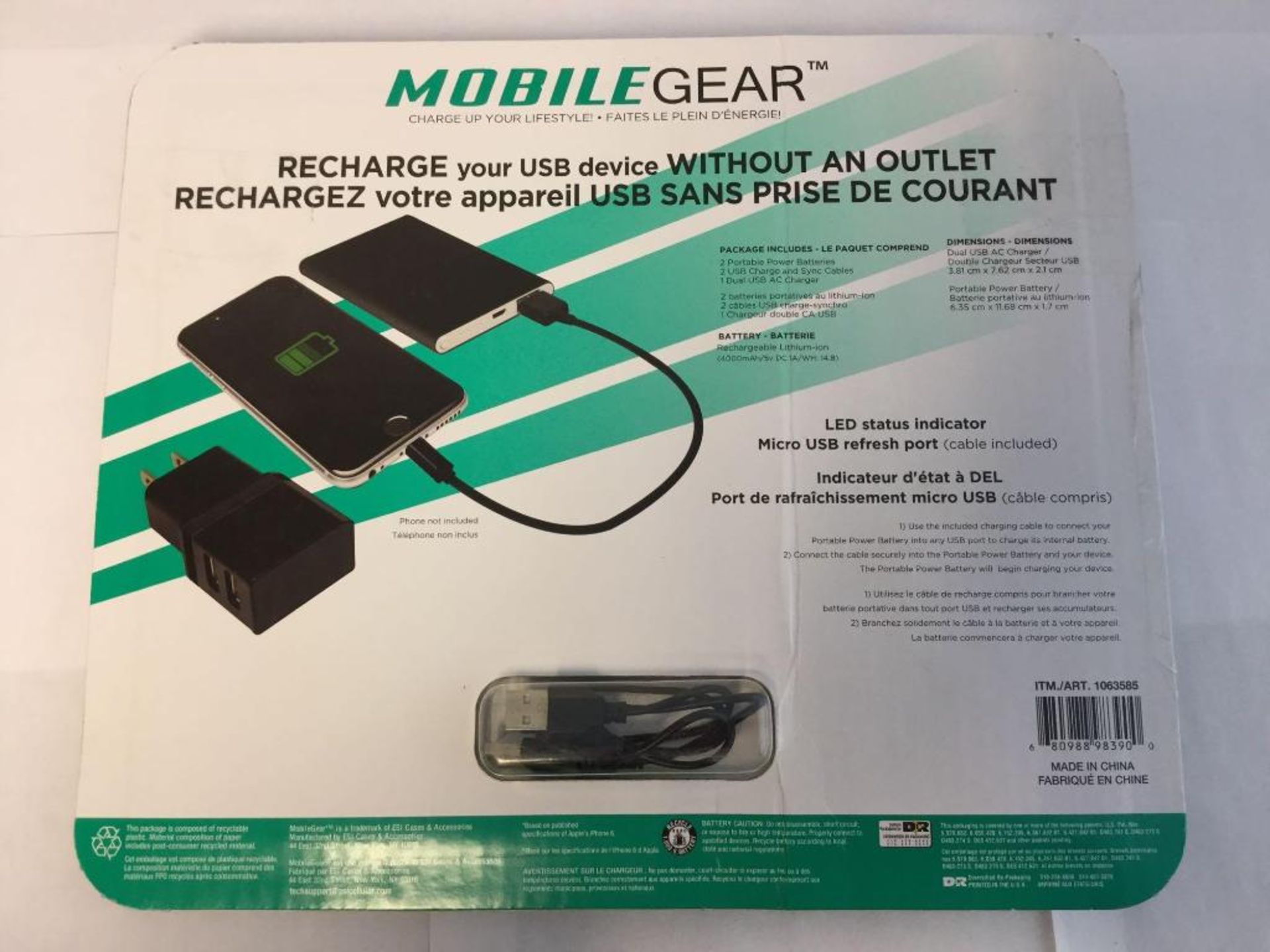 Mobile Gear Portable Power Bank 4000 MAH 2-Pack - Image 2 of 2