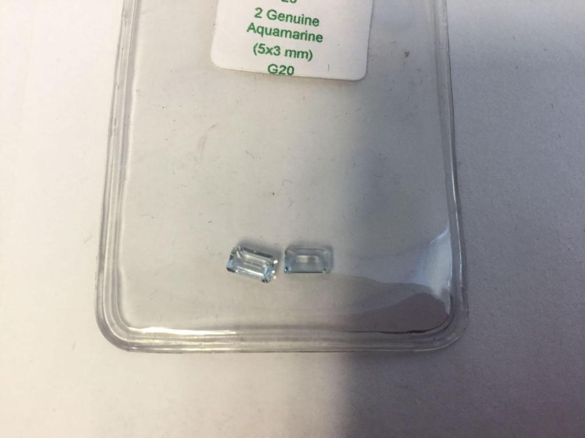 Genuine Aquamarine (5x3 mm) & Genuine Diamond (0.3ct) - Retail $500 - Image 3 of 6