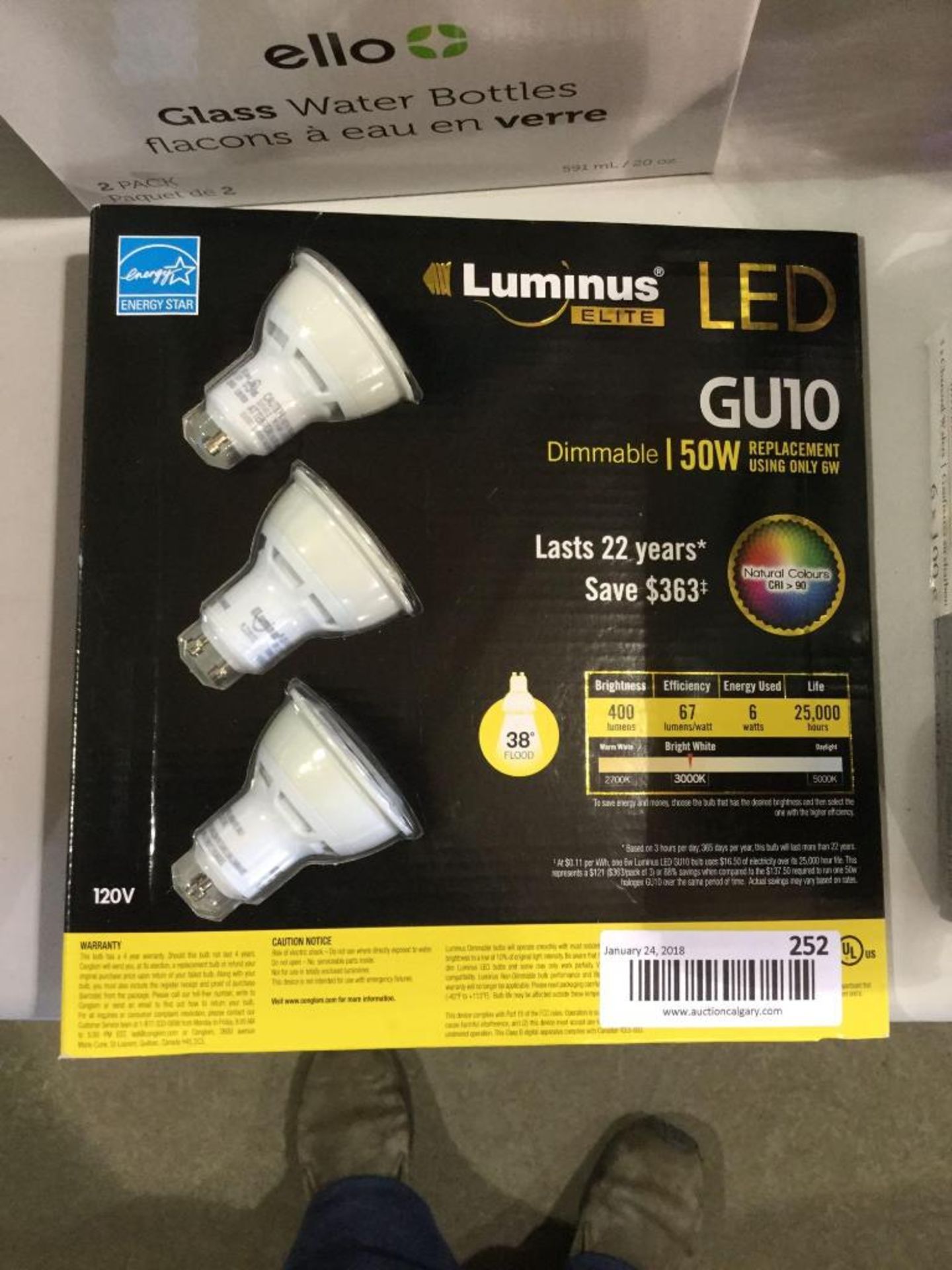 Luminus LED GU10 Dimmable 50 Watt Replacement Light Bulbs uses only 6 Watts