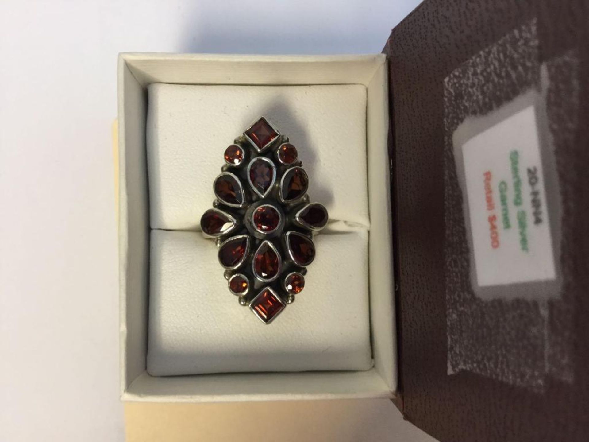 Sterling Silver Garnet Ring Value $400