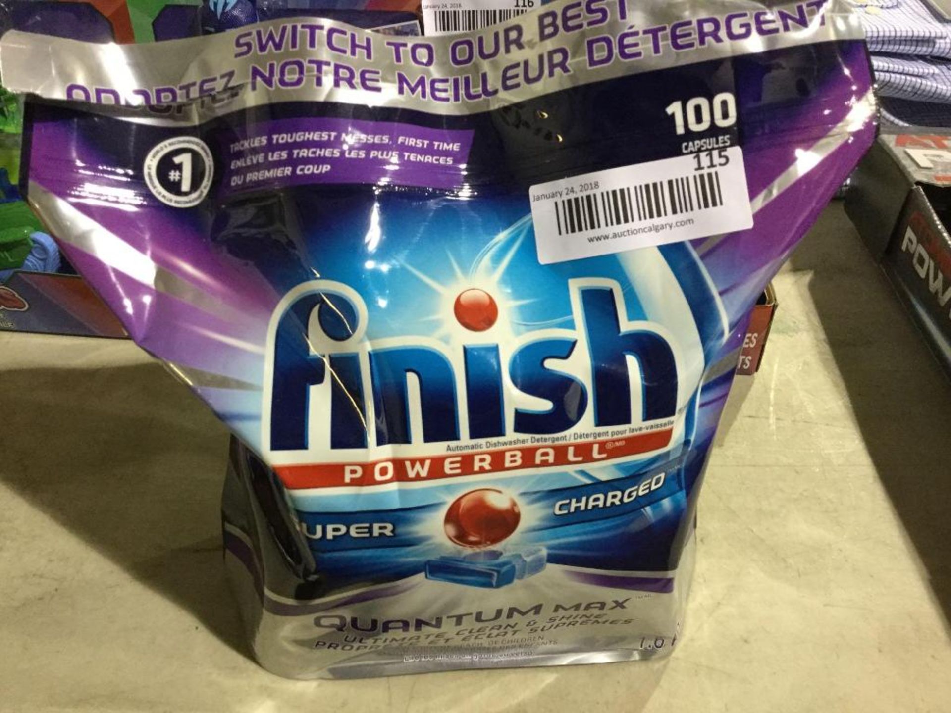 Bag of 1.6 kg Finish Powerball Dishwasher Tablets