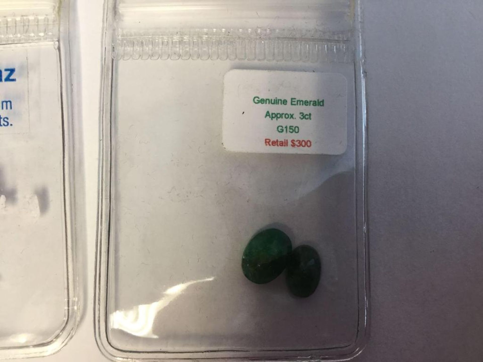 Lot of 2 - 1 xGenuine Topaz Stones and 1 x Genuine Emeralds - Image 3 of 4