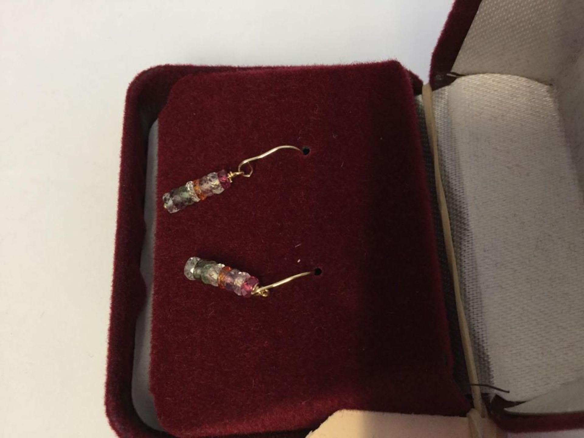 Multicolour Gemstone Earrings - Image 4 of 4