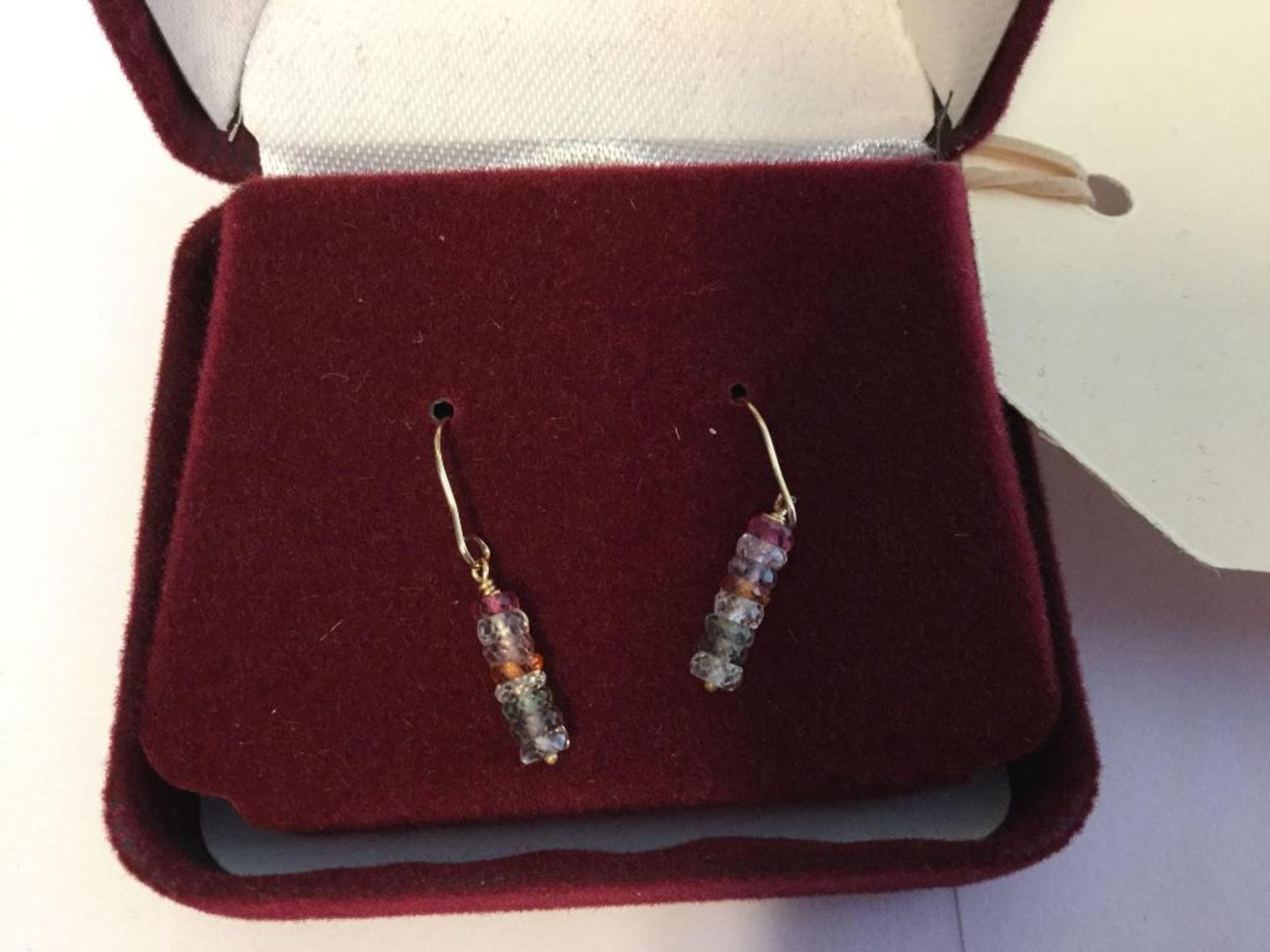 Multicolour Gemstone Earrings - Image 2 of 4