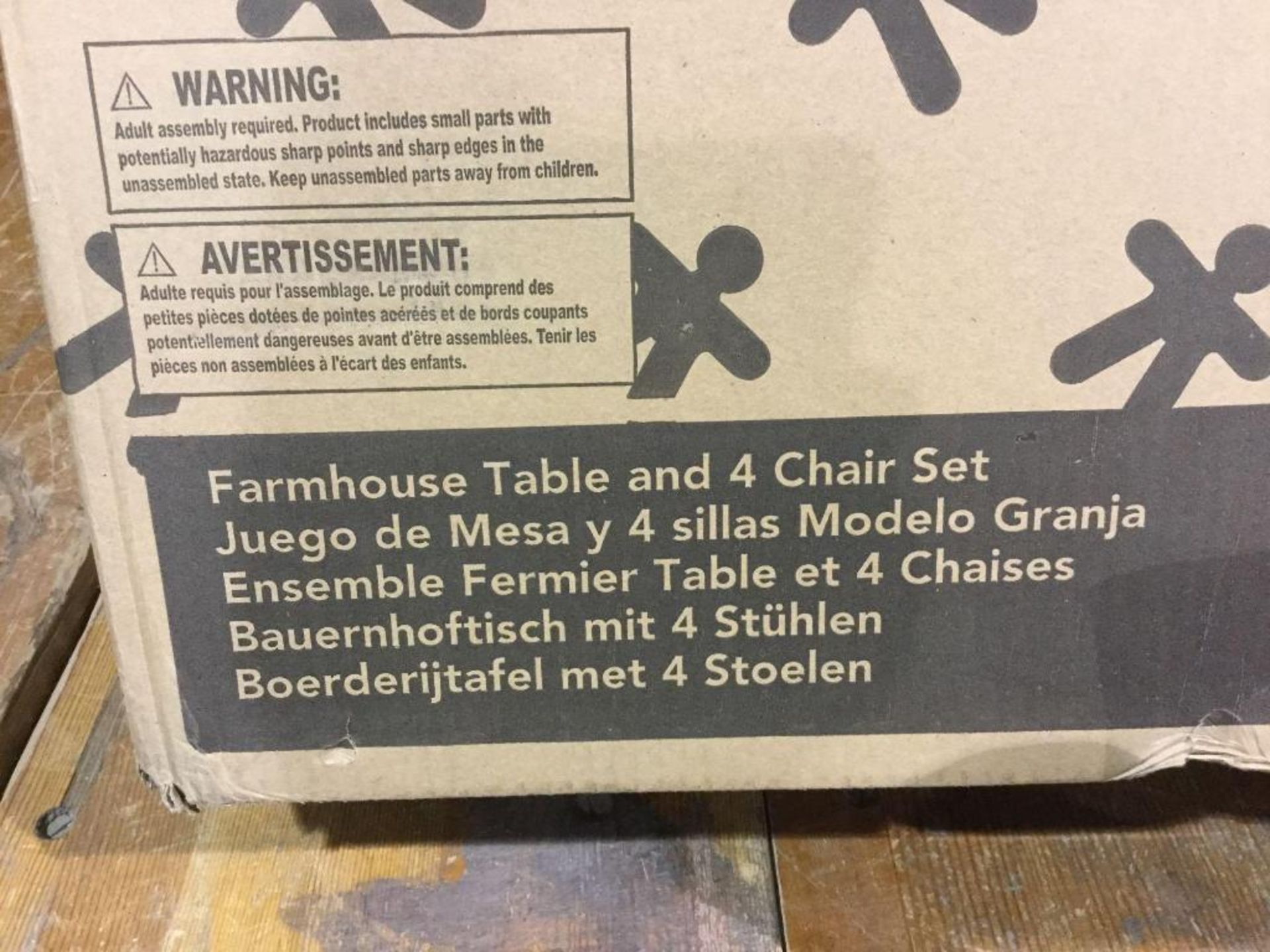 Kid Kraft Farmhouse Table & 4 Chair Set - Image 2 of 2