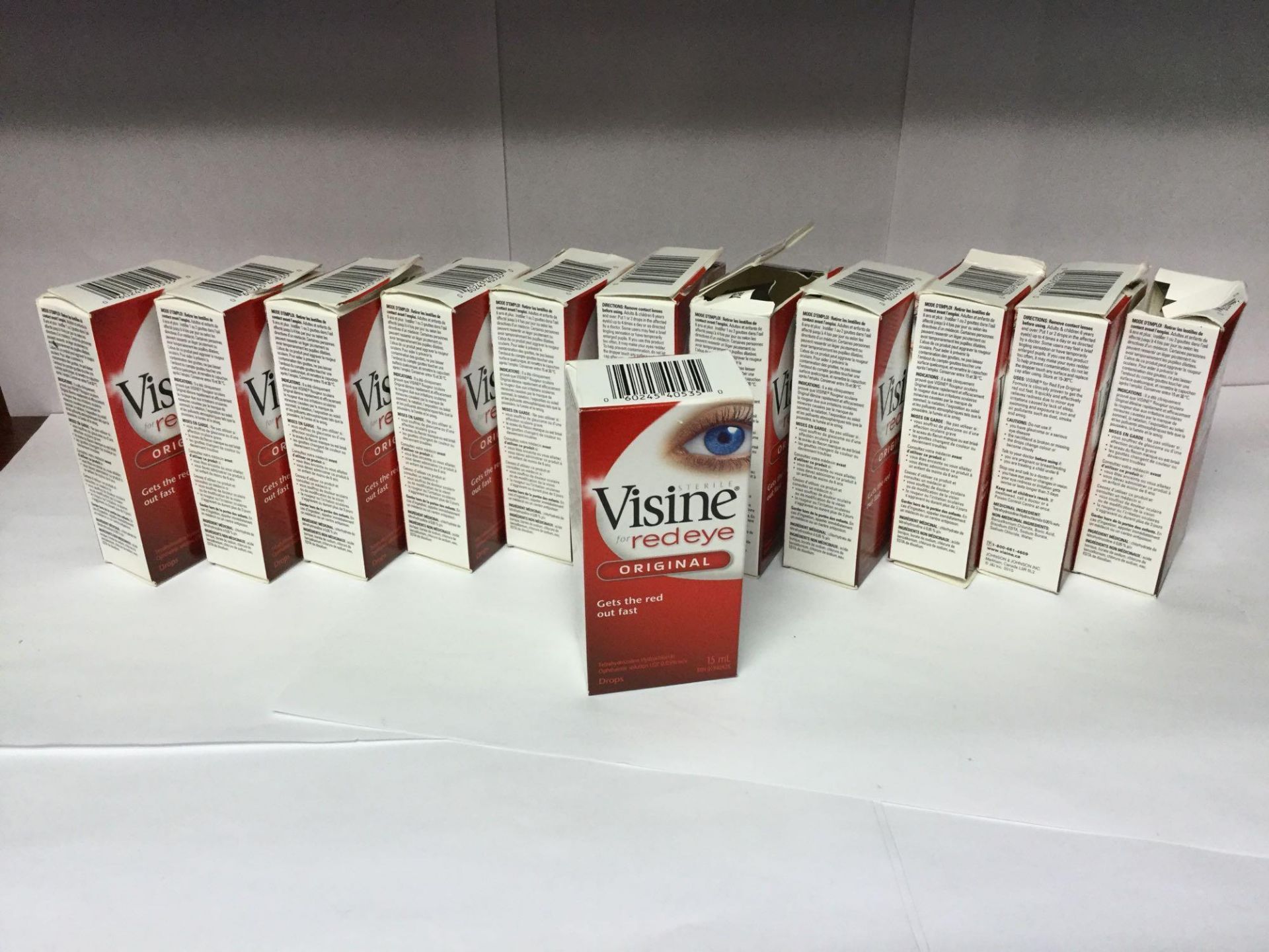 Lot of 12 x 15 mL Vision for Red Eye Drops - Original