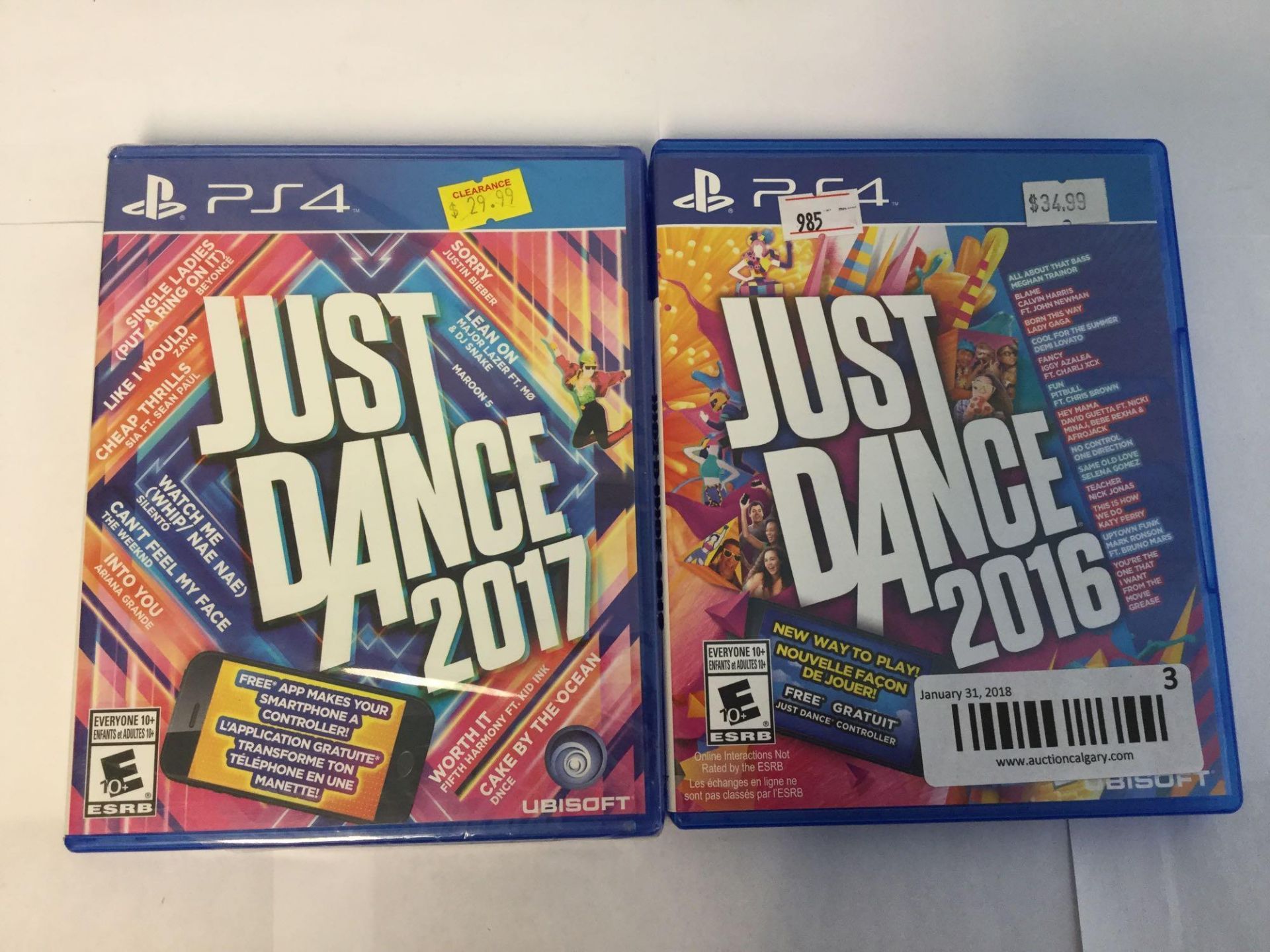 Lot of 2 PS4 Just Dance Games- 2016 and 2017