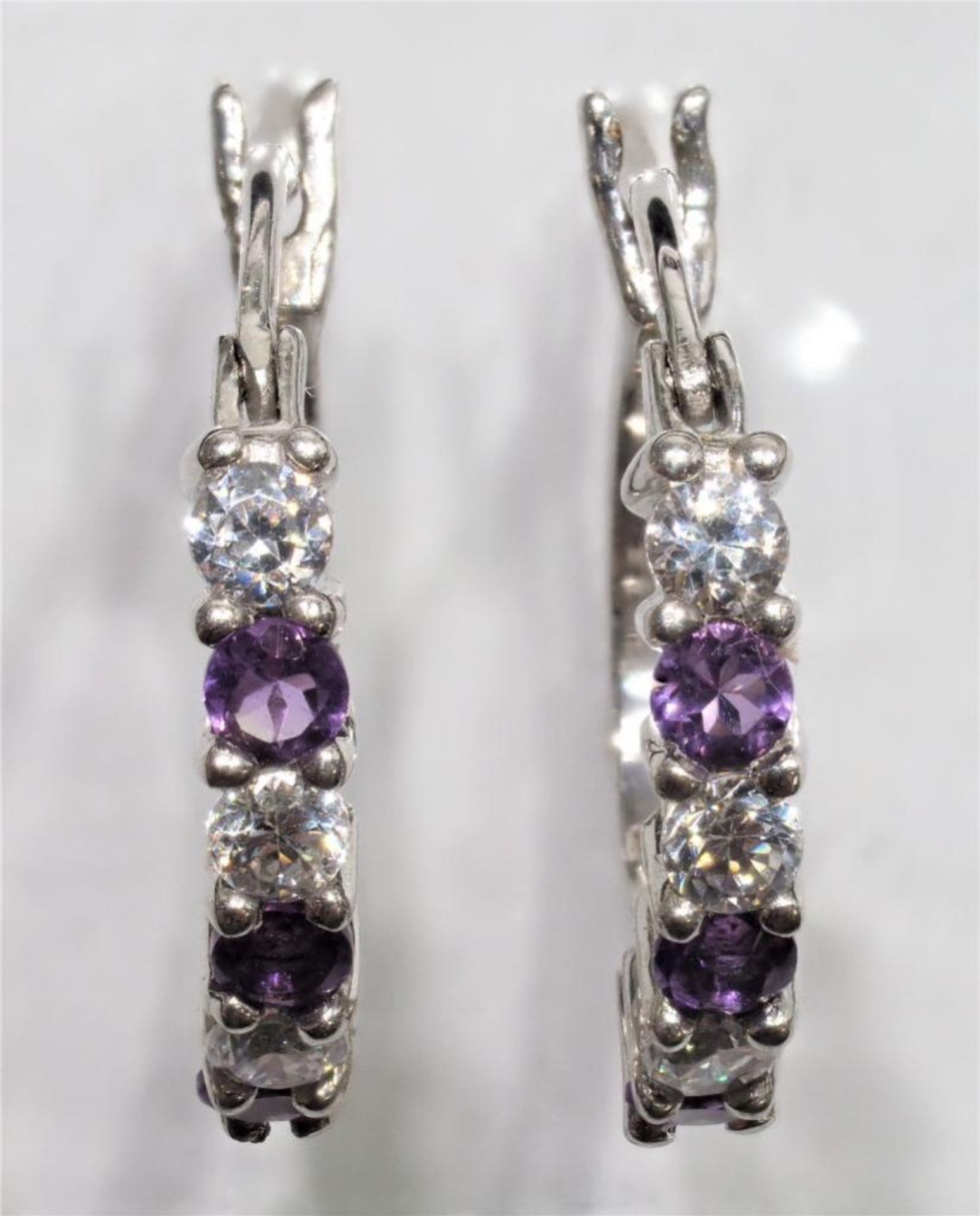 Sterling Silver Genuine Amethyst (February, app. 0.6ct) Earrings. Retail $120