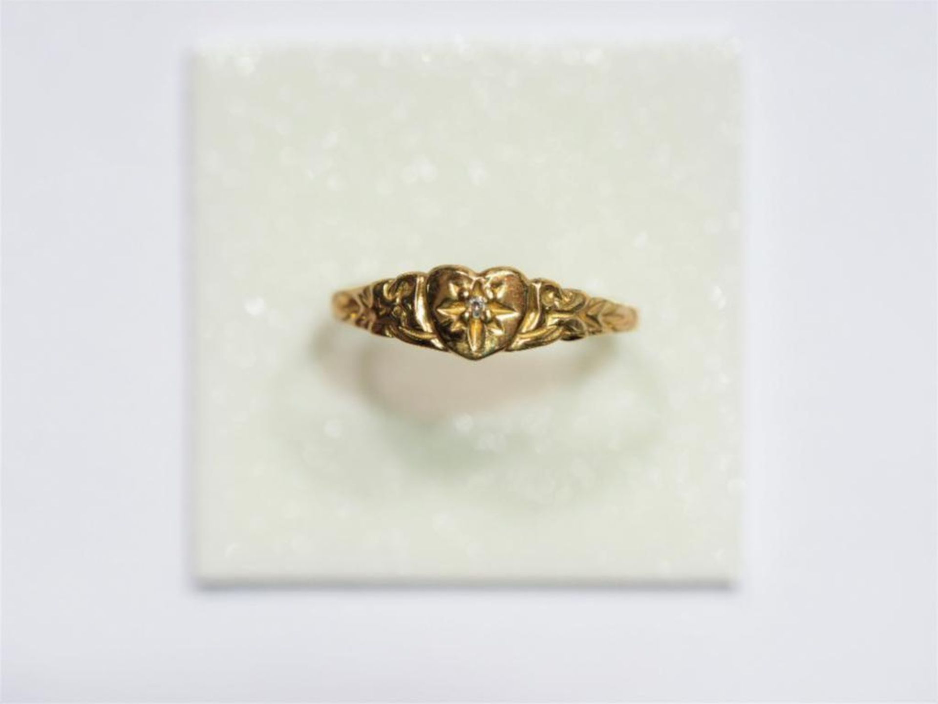 10kt Gold Baby Ring with Diamond. Retail $400