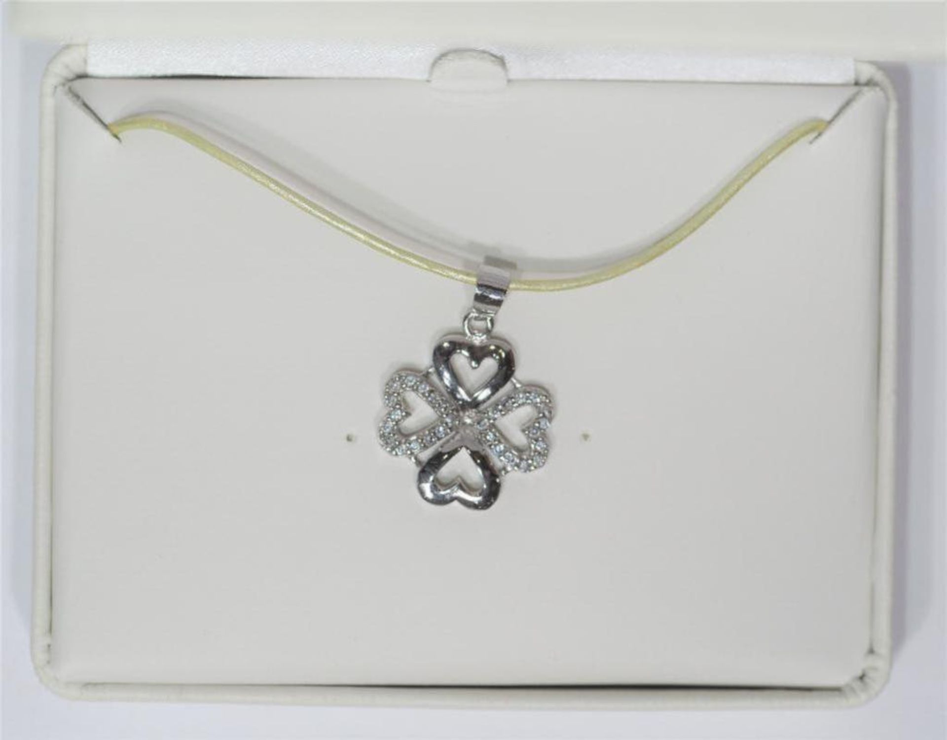 Sterling Silver Shamrock Pendant on High Fashion Wire Retail $150