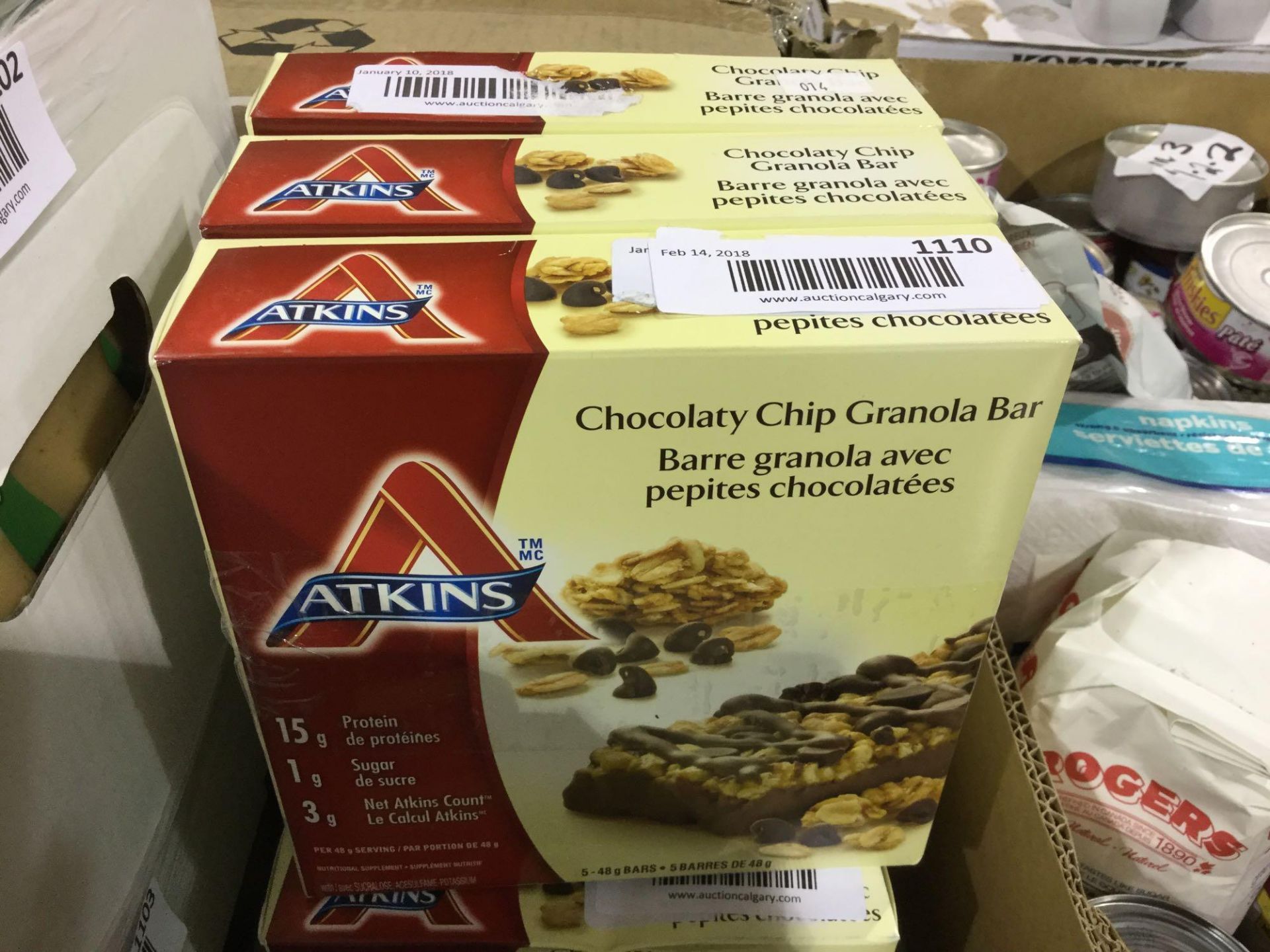 Atkins Chocolate Chip Granola Bar 3-Pack 5 x 48g