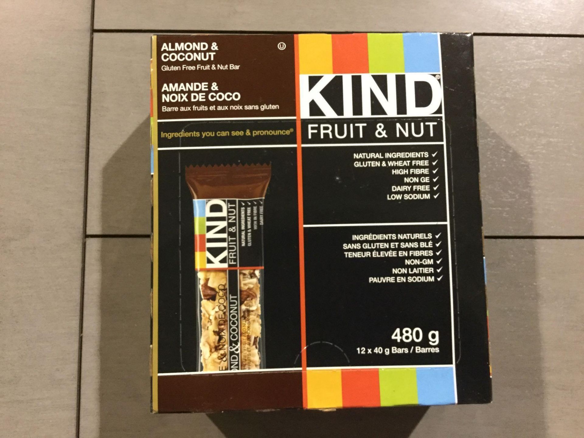 Box of 12 x 40 g Kind Fruit and Nut Bars - Almond and Coconut