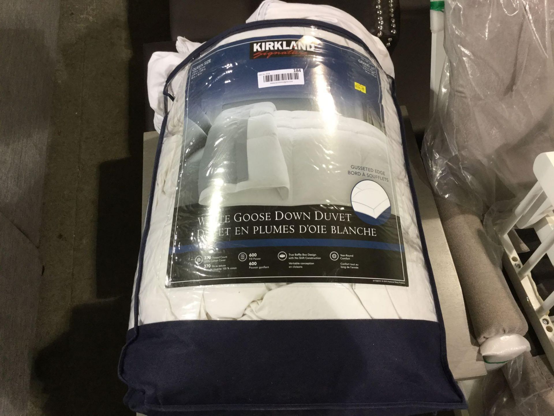 Kirkland Queen size White Goose Down Duvet