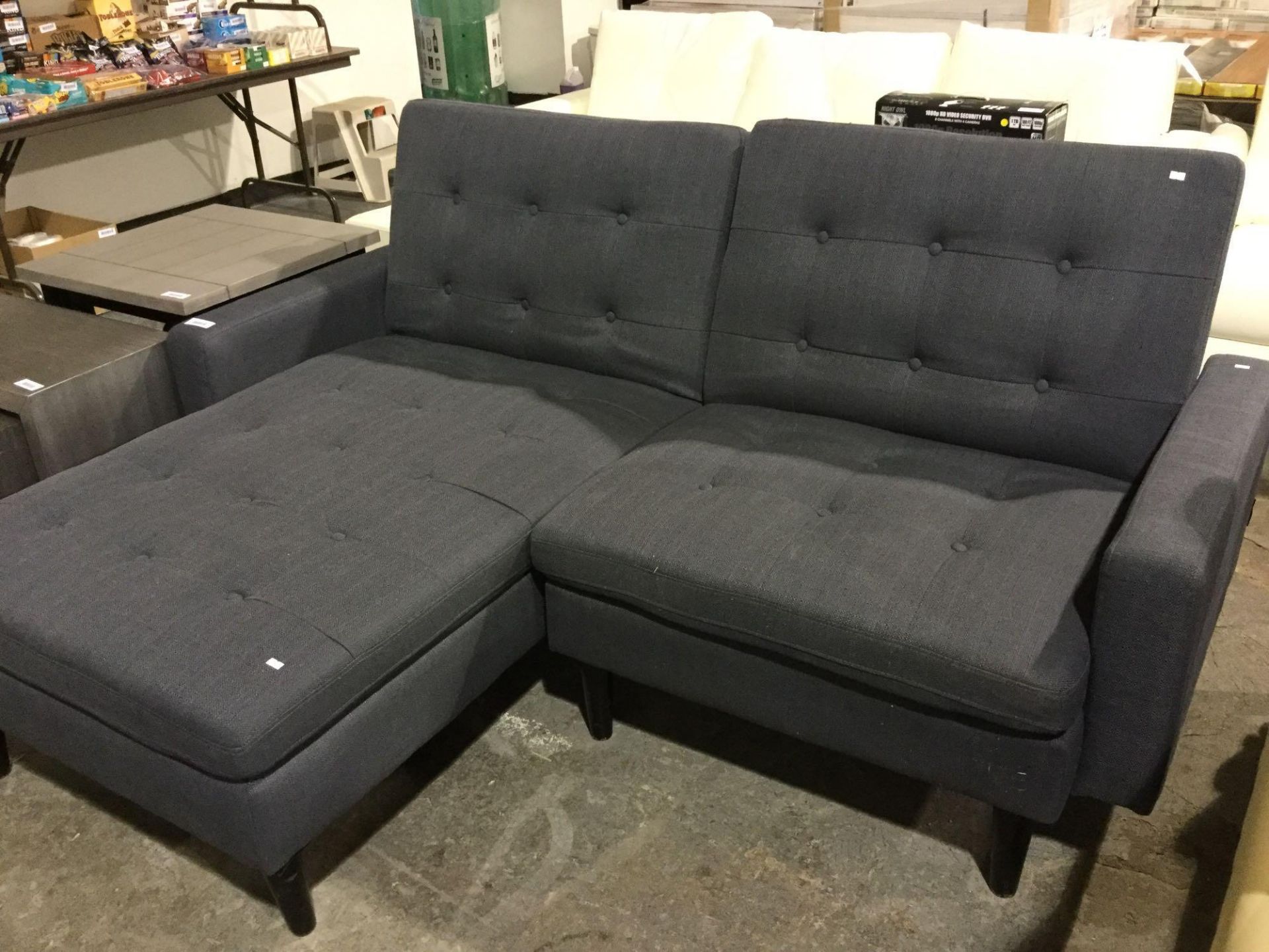 Love seat Sectional with Foot Stool and Lounge - Image 2 of 3