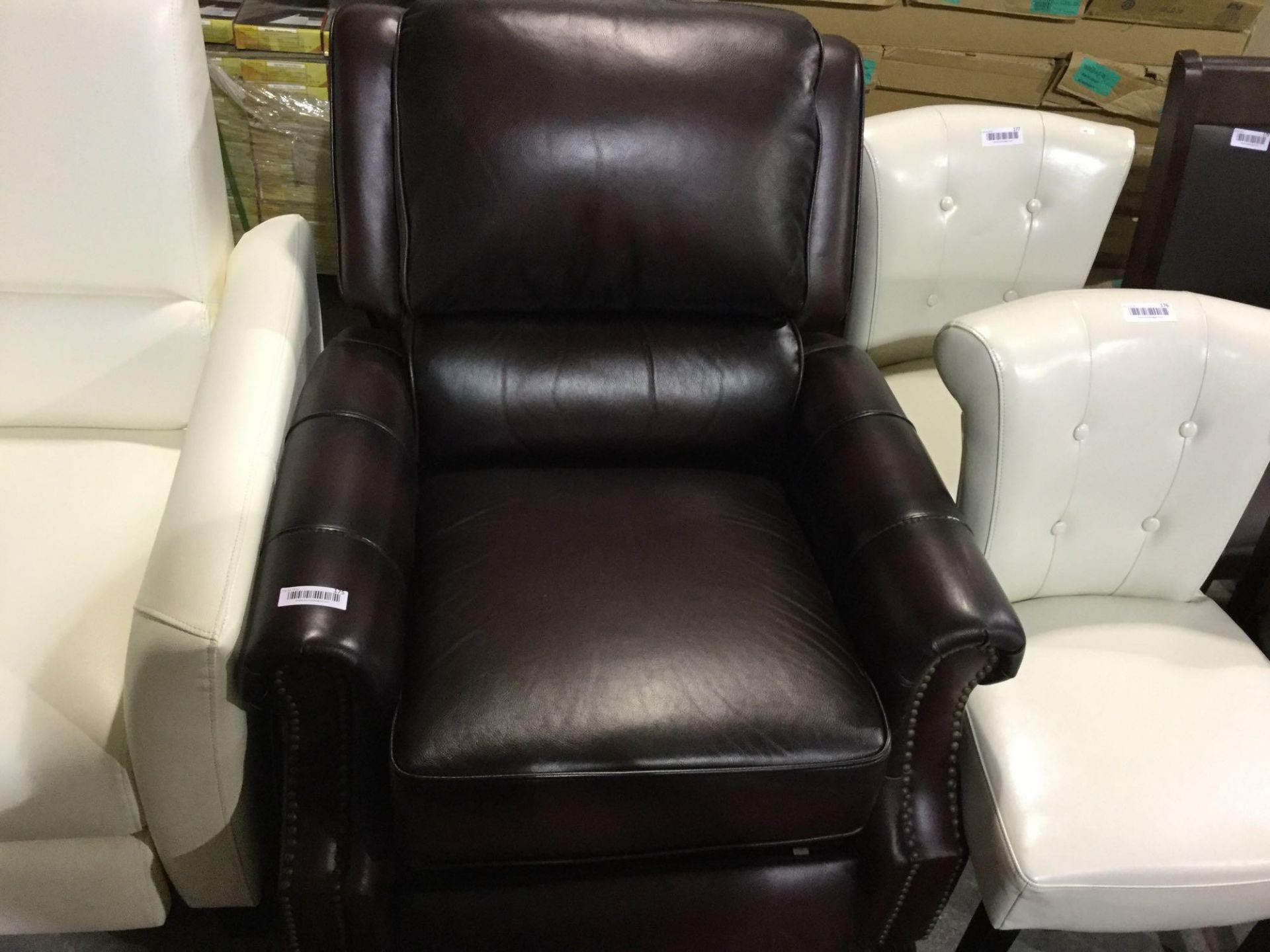Recliner - Dark Red Leather Chair
