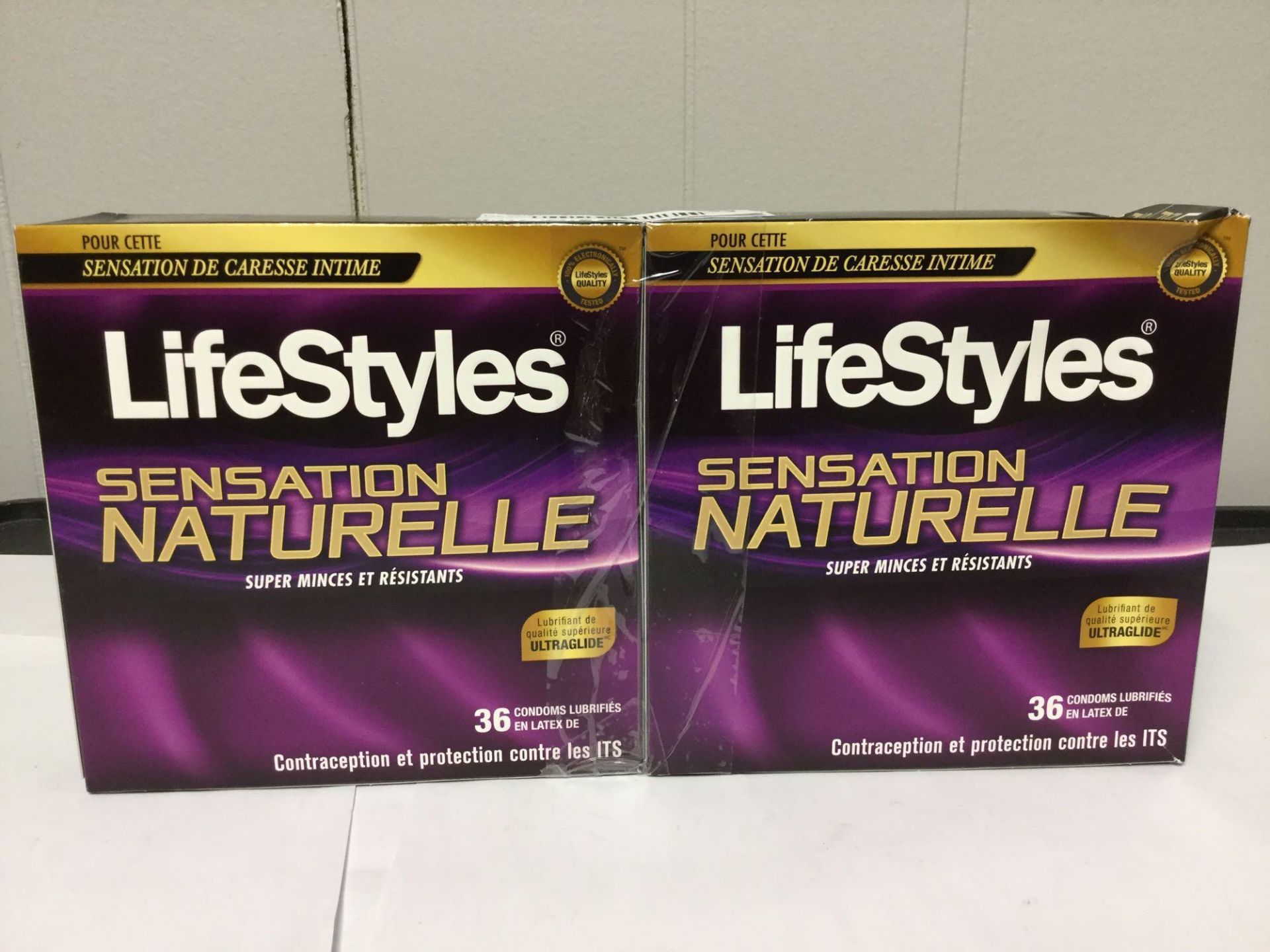 Lot of 2 boxes x 36 Life Style Lubricated Latex Condoms
