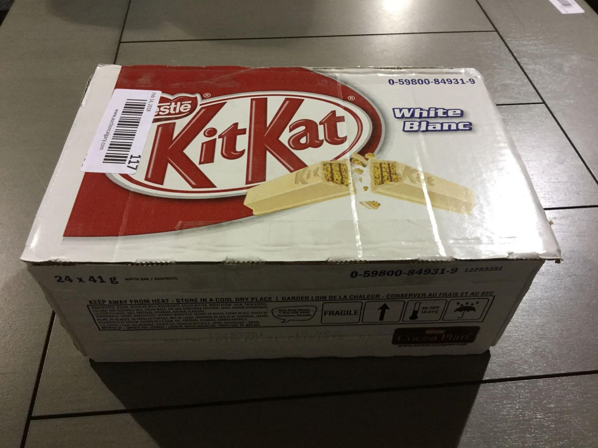 Case of 24 x 41 g White Chocolate Kit Kat Bars