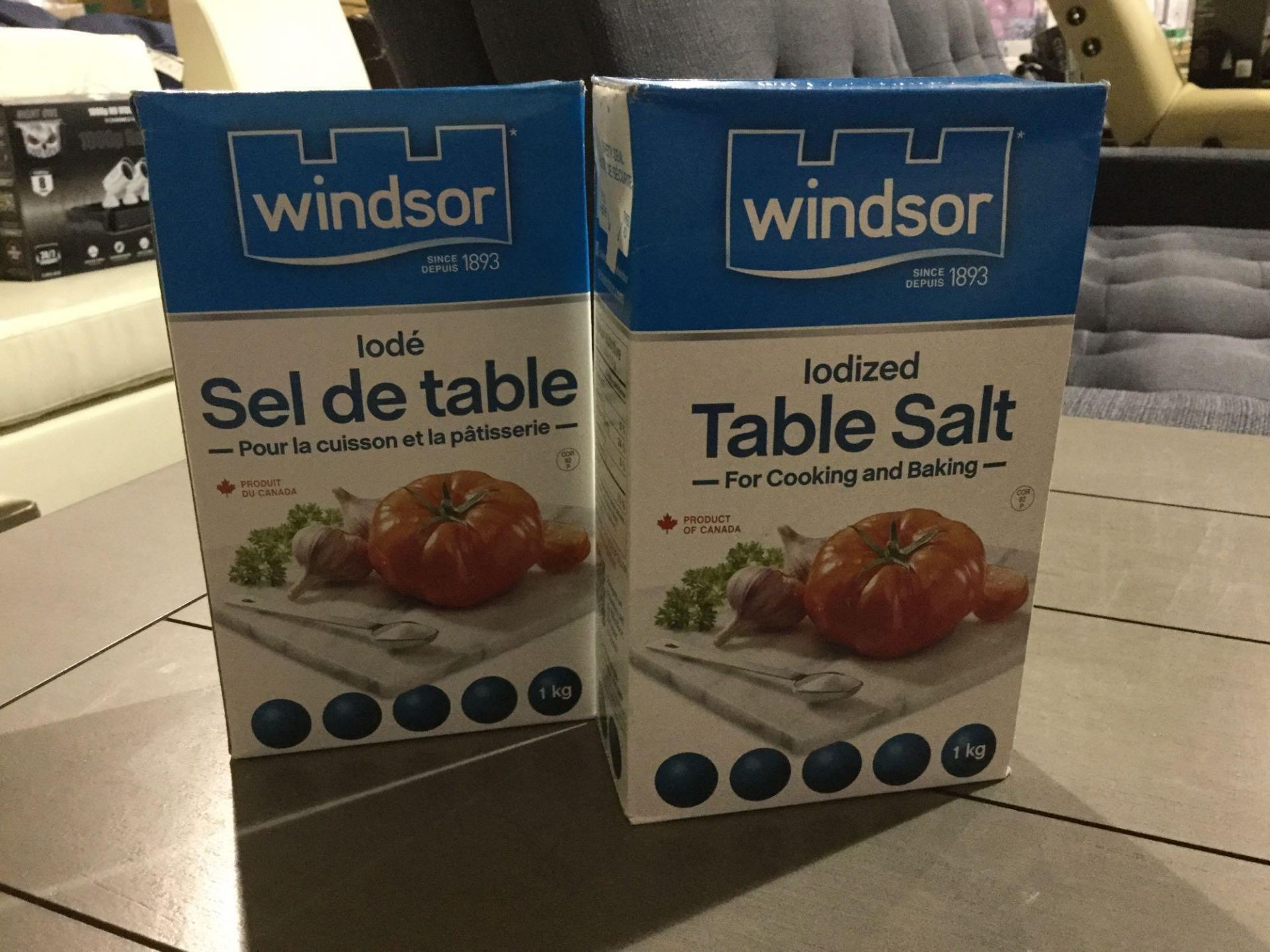Lot of 8 x 1kg Windsor Table Salt