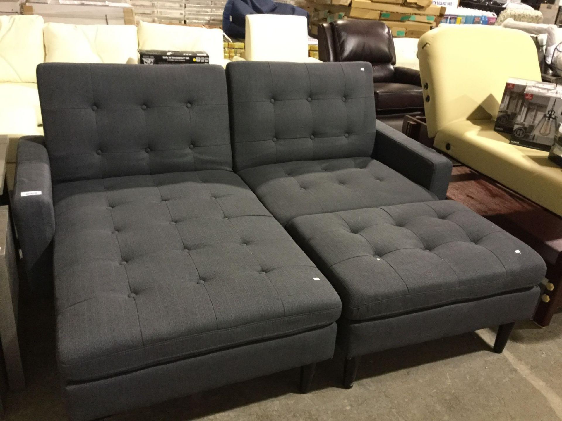 Love seat Sectional with Foot Stool and Lounge