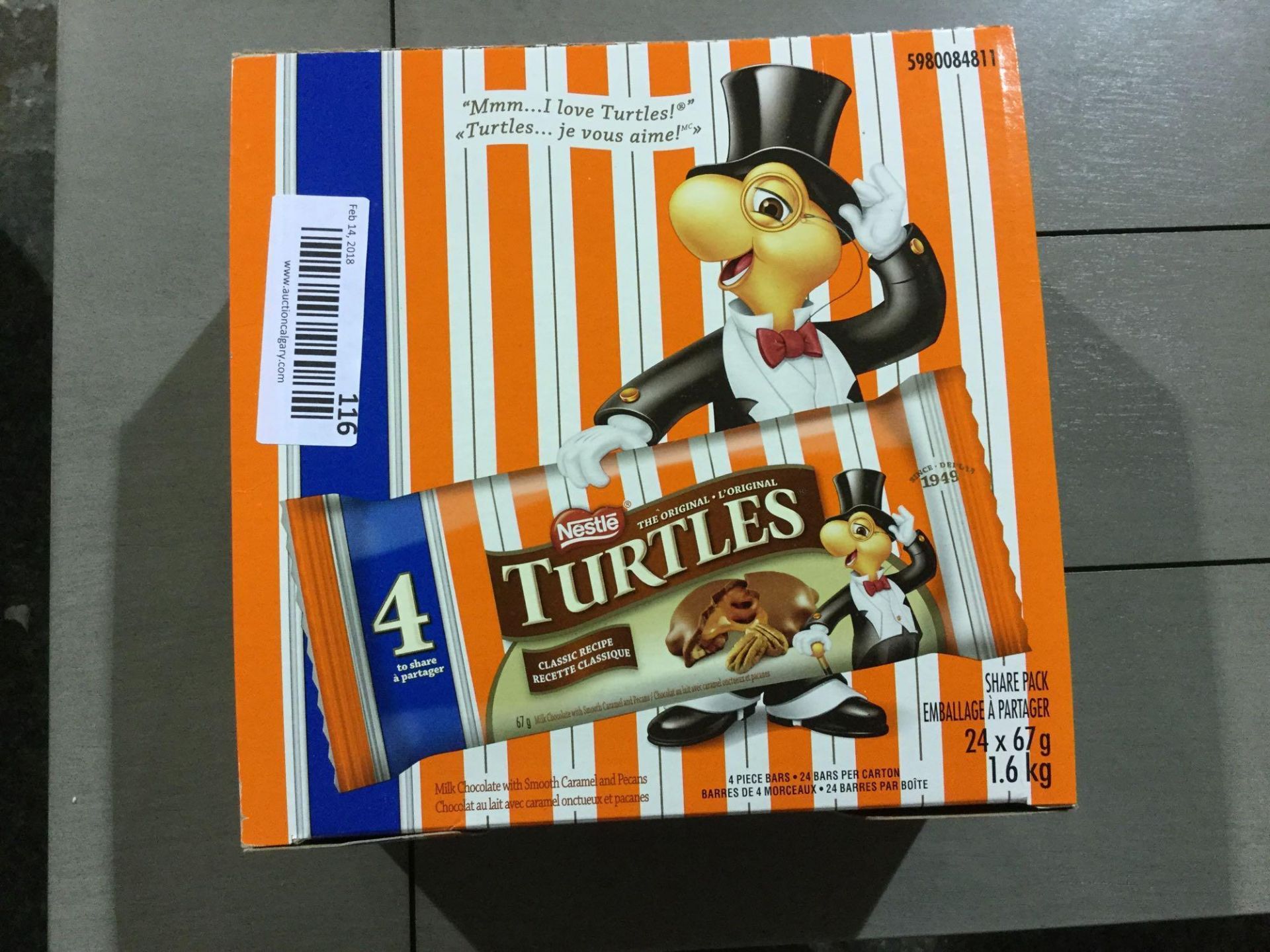 Case of 24 x 67 g Turtles