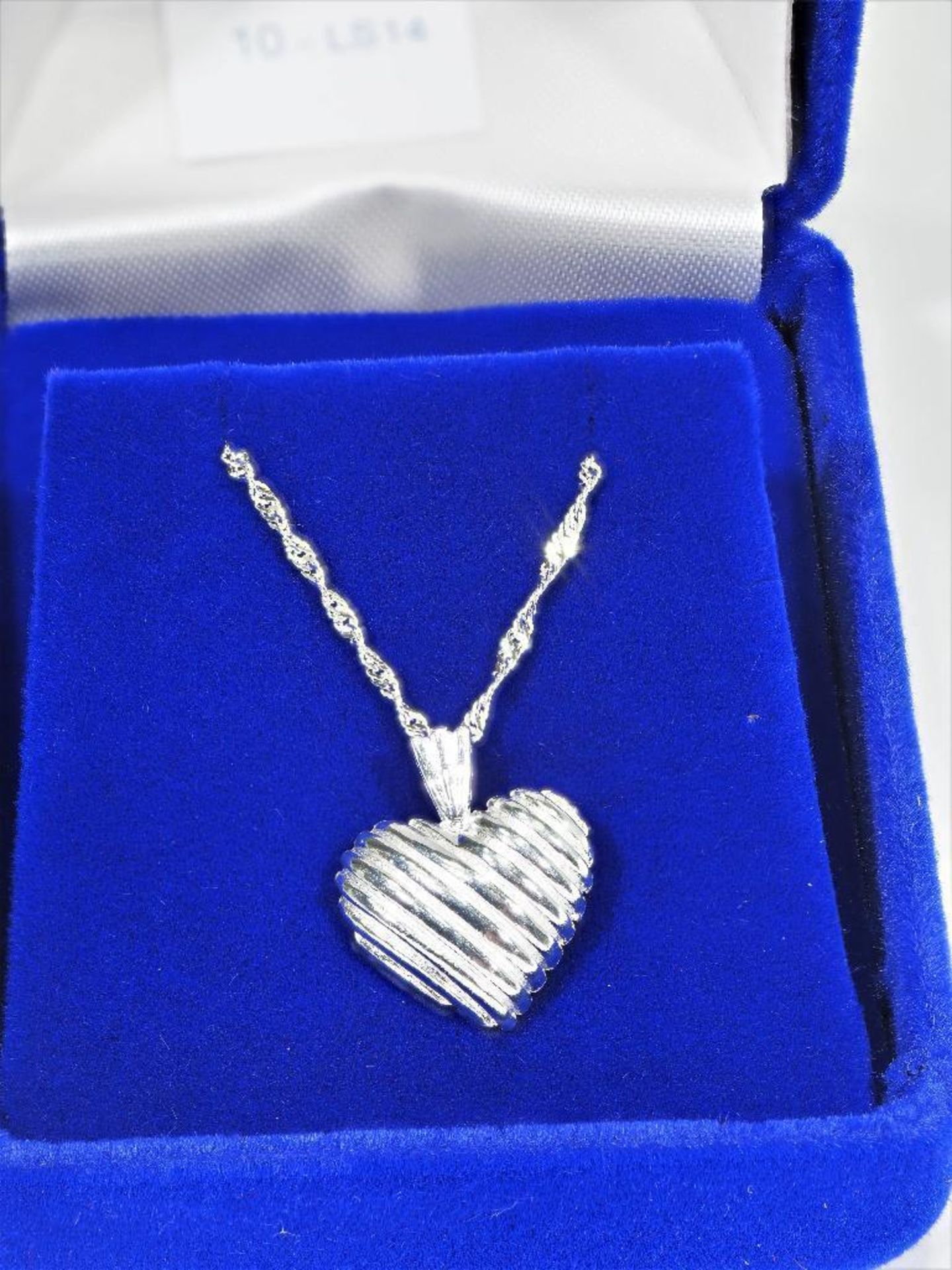 Sterling Silver Heart Shaped Pendant, Retail $120 - Image 2 of 2