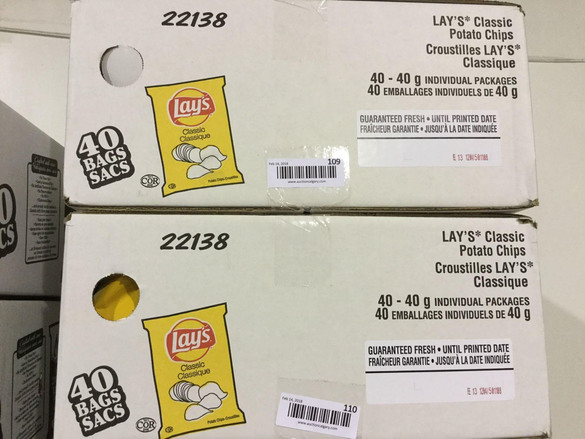 Case of 40 x 40 g Lay's Classic Chips