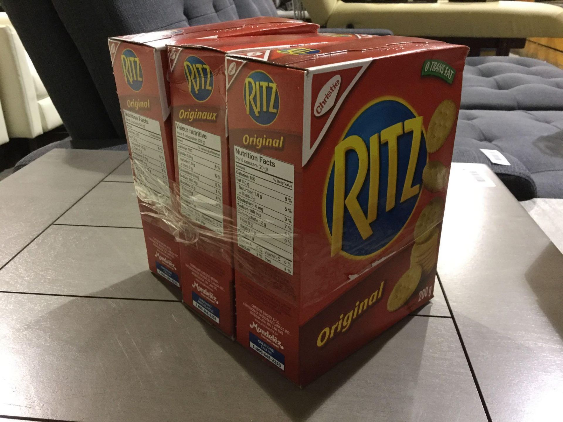 Lot of 3 x 200g Ritz Crackers Boxes