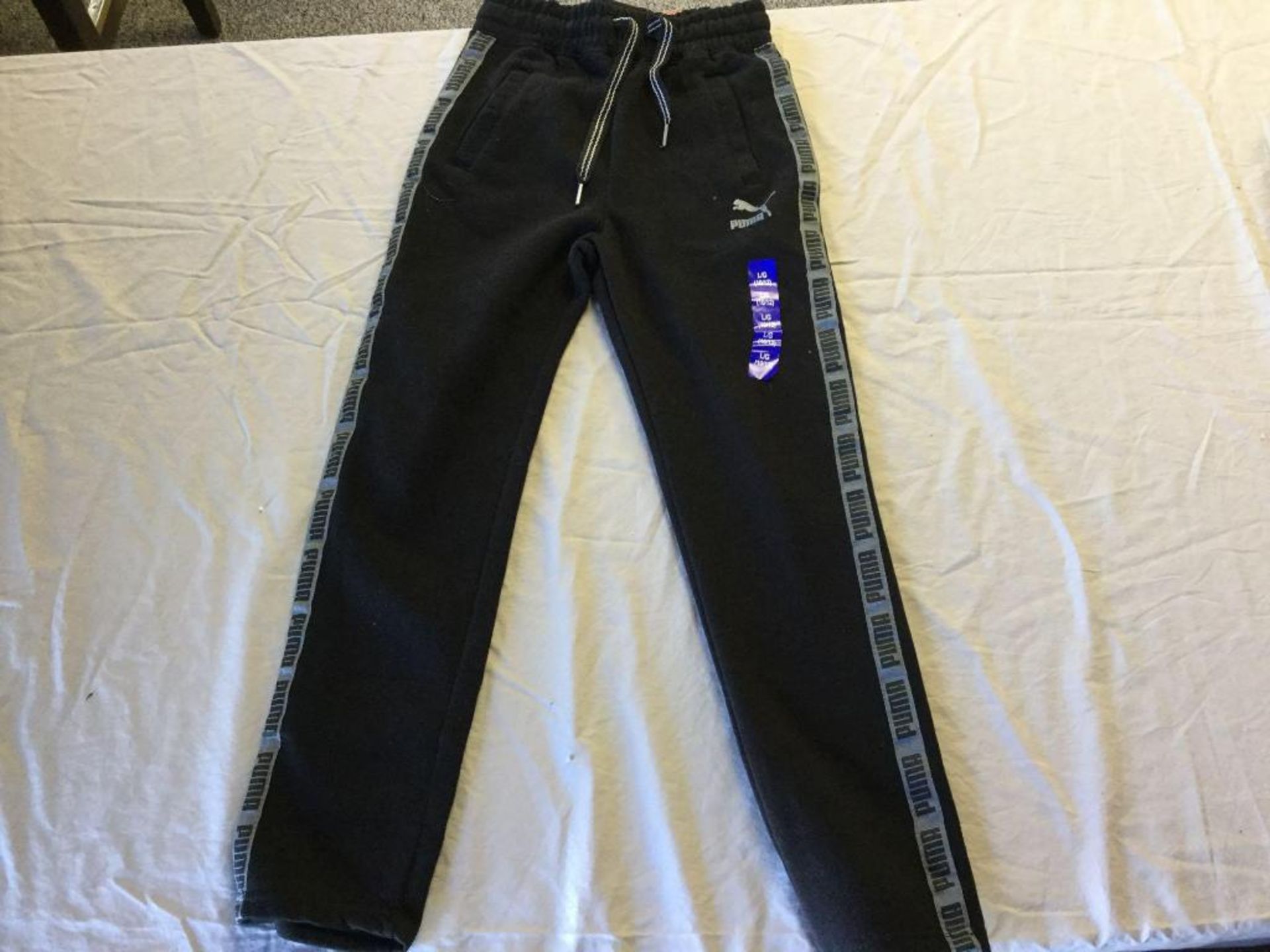 Puma Kids Black Sweatpants LG 10/12