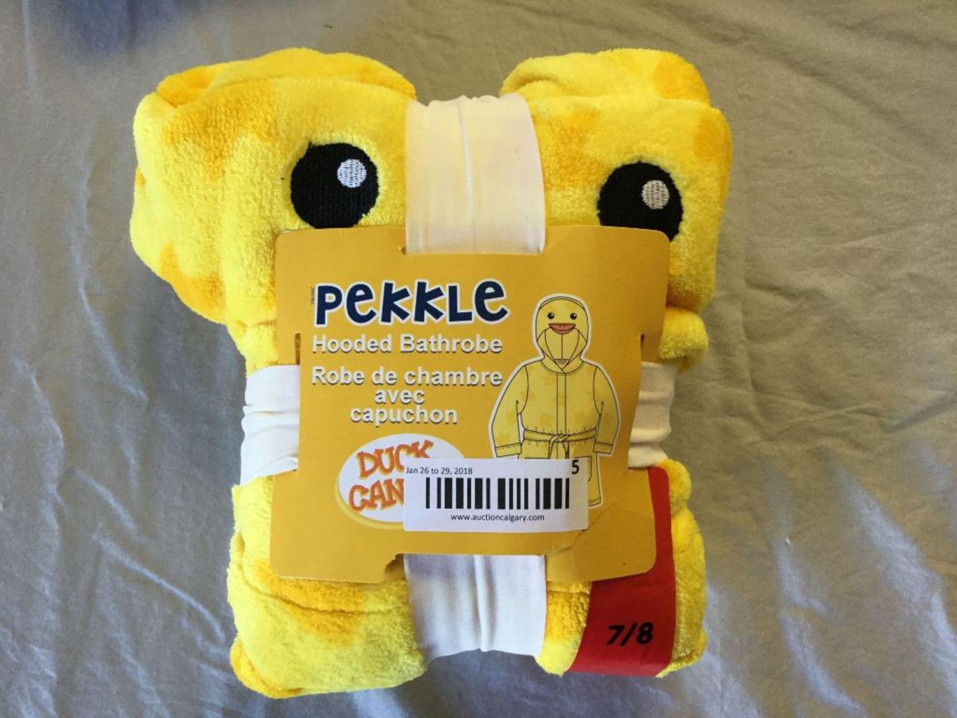 Pekkle Kid’s Yellow Hooded Bathrobe 7/8