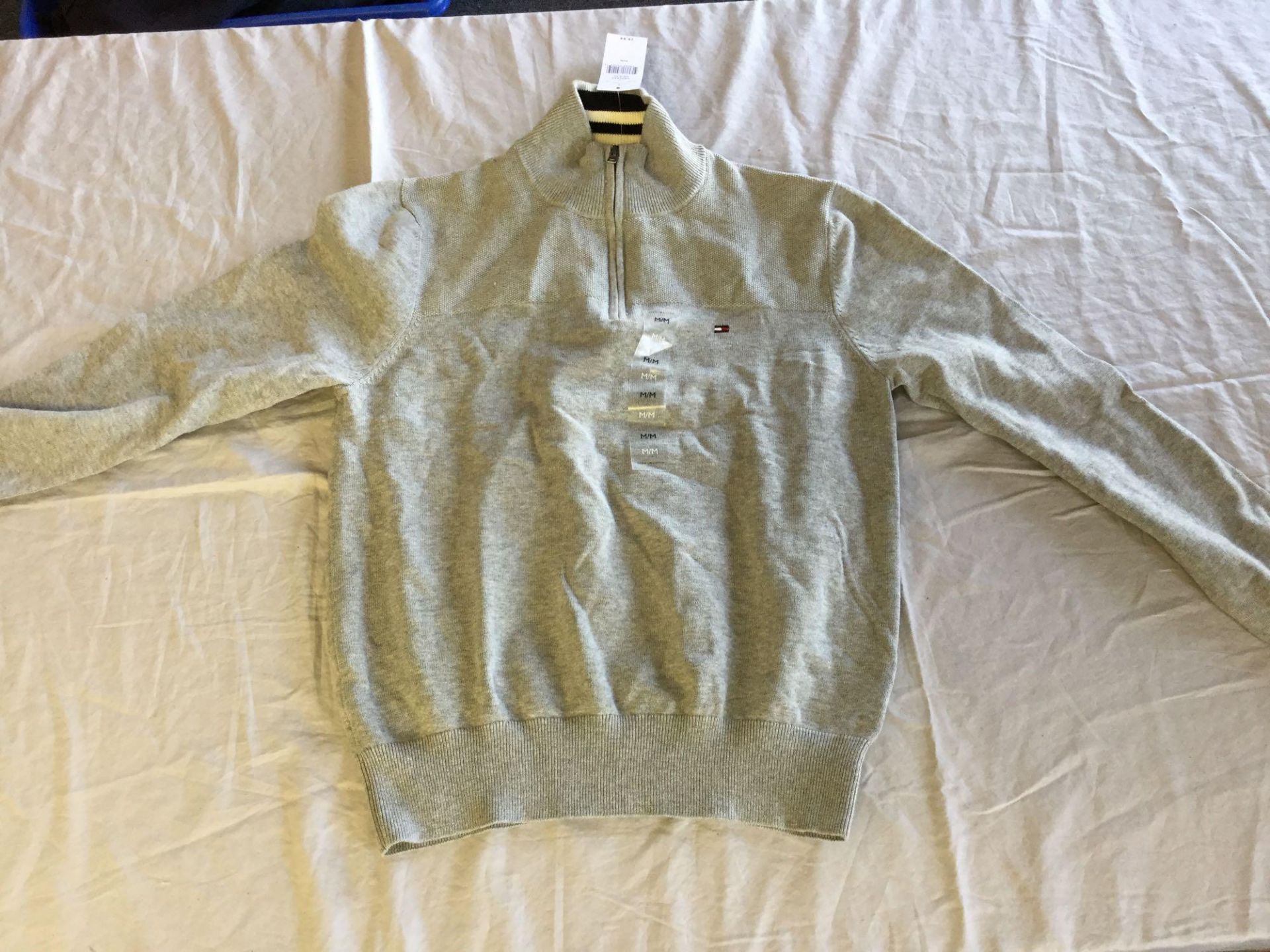Tommy Hilfiger Men’s Top-zip Grey Sweater M/M
