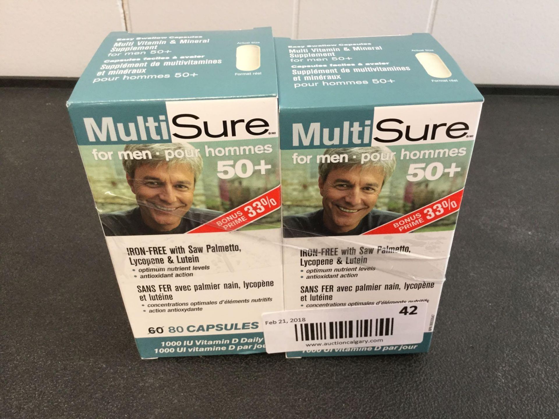 Lot of 2 x 80 Capsules Multi Sure 50 plus - Image 2 of 2