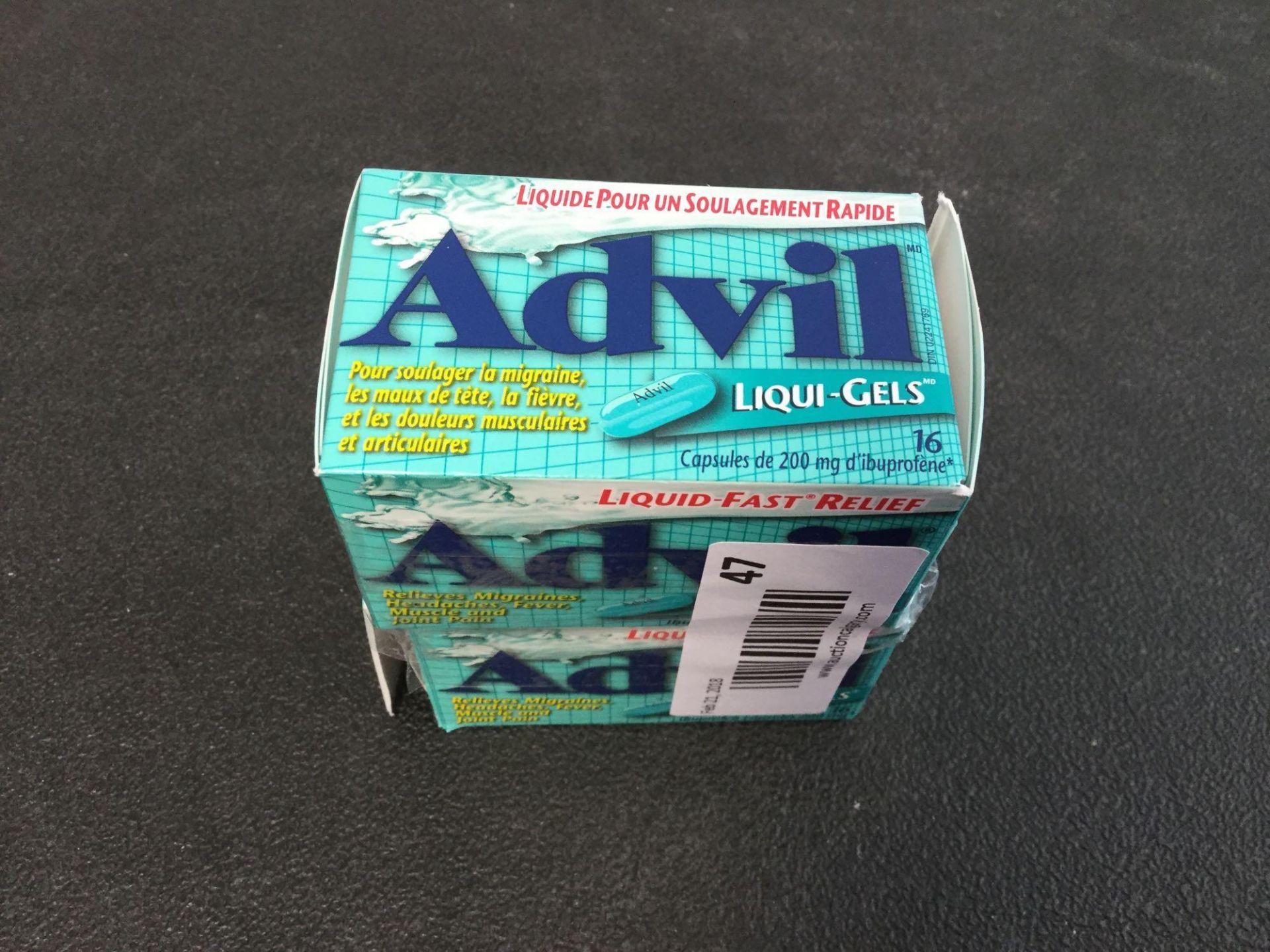 Lot of 2 x 16 Liquid Gels Advil - Image 2 of 2