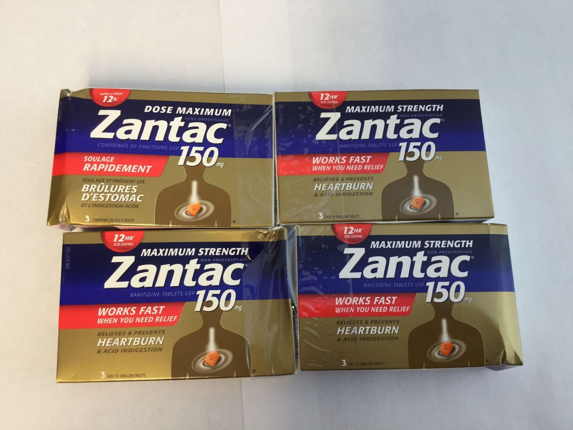 Lot of 4 x 3 Tablets Zantac 150mg