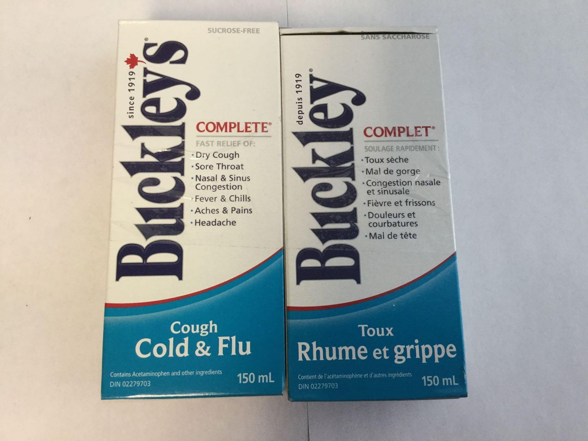 Lot of 2 x 150mL Buckley's Complete Cough Cold and Flu Syrup