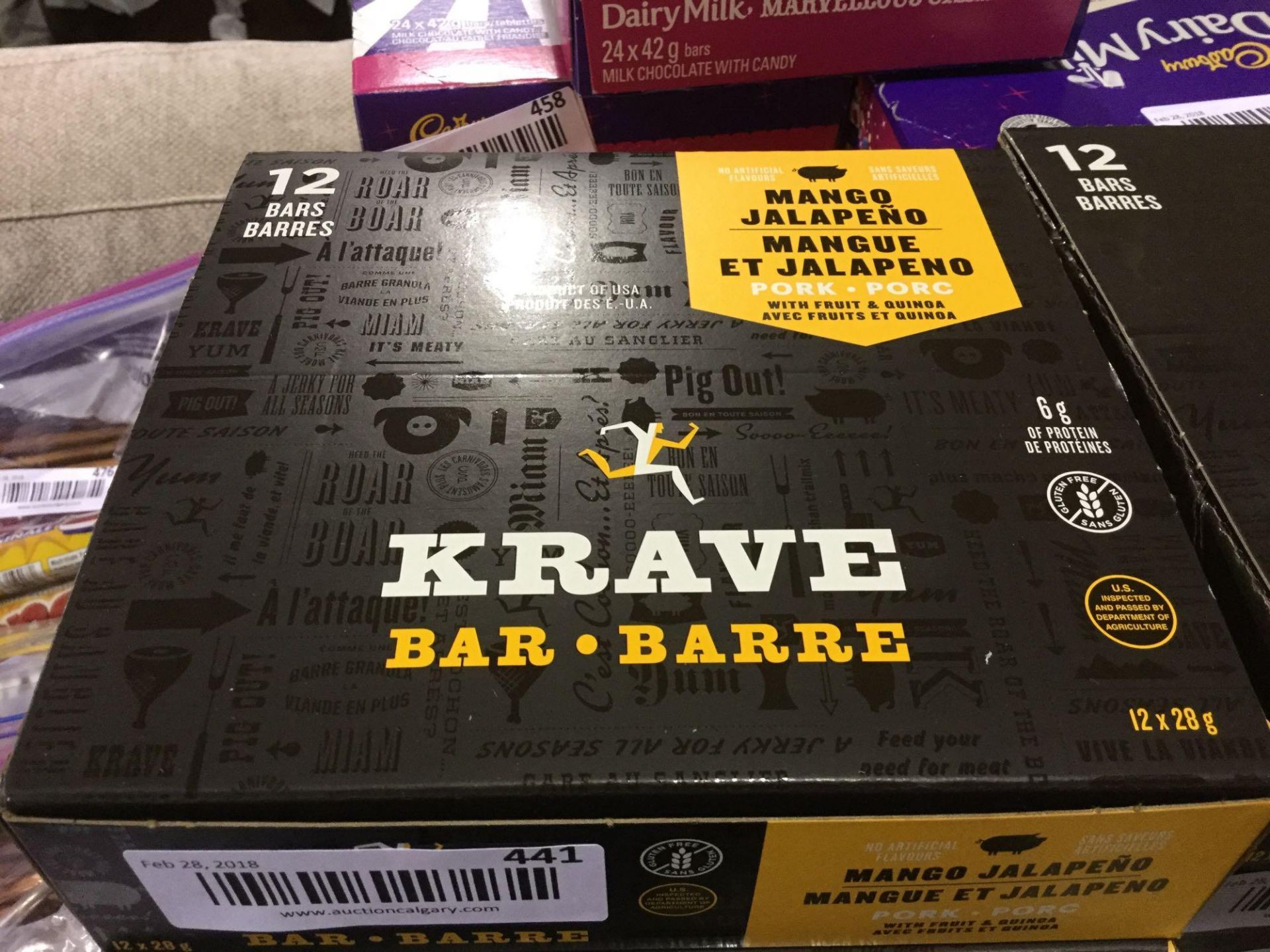 Box of 12 x 28 g Krave Bars - Mango Jalapeno