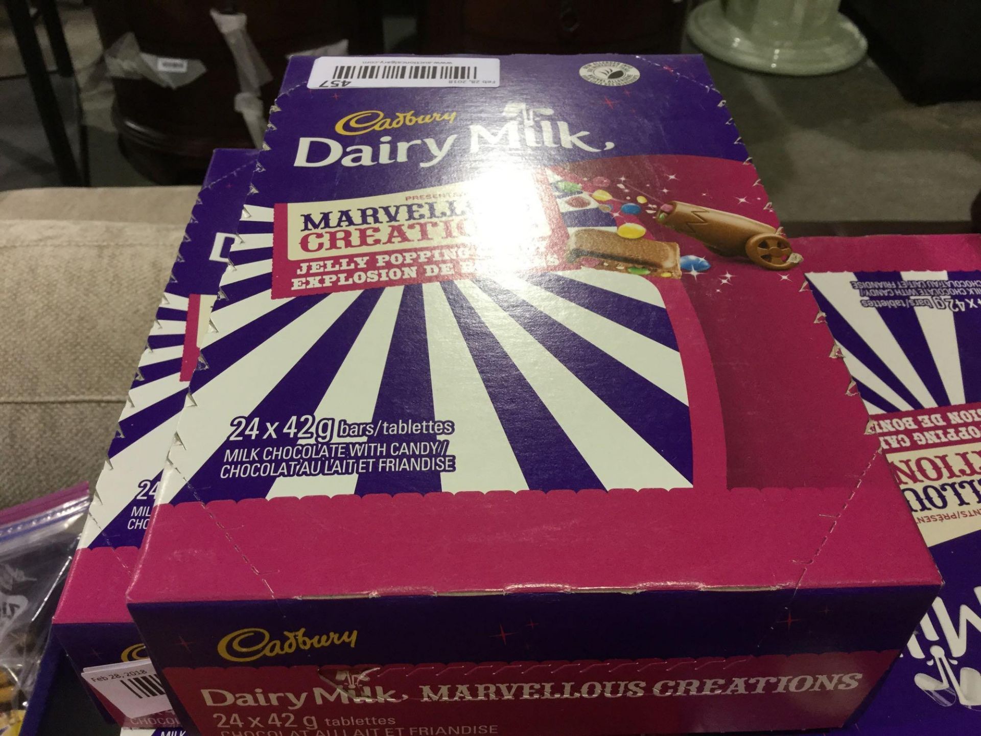 Case of 24 x 42 g Dairy Milk Marvelous Creation Bars - Jelly popping Candy