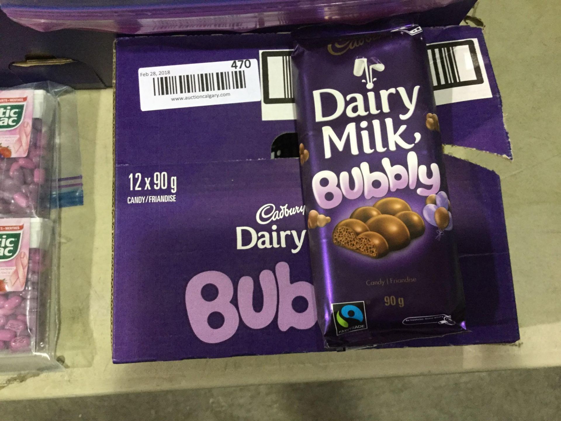 Box of 5 x 90 g Dairy Milk Bubbly bars