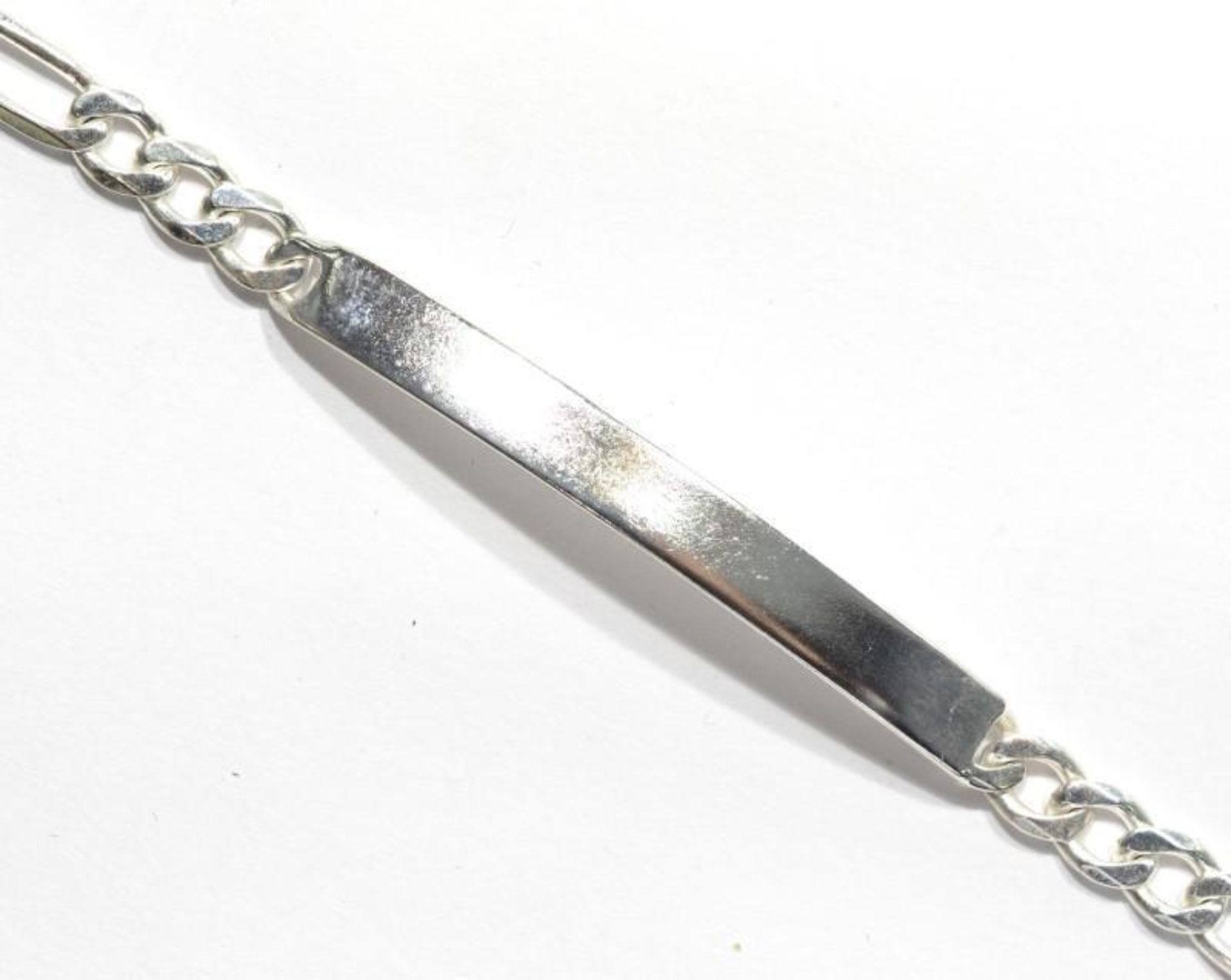 Sterling Silver (9-10g approx.) Medical Alert Bracelet. Retail $300 (3-GC22) - Bild 2 aus 4