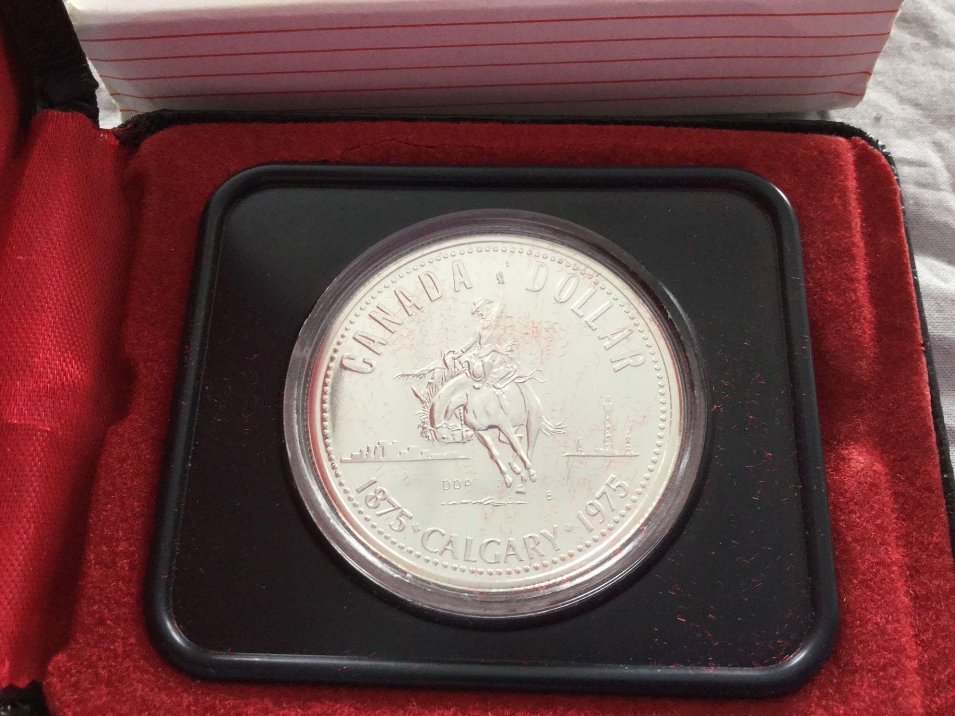 1875-1975 Royal Canadian Mint- Canada Silver Dollar - Calgary Stampede Special Edition - Image 2 of 4