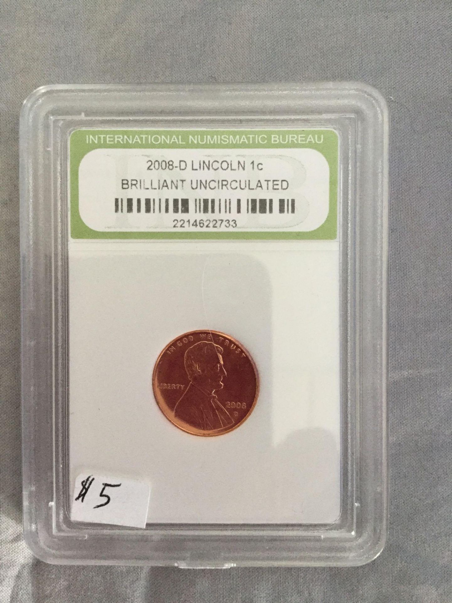 2008-D - US Lincoln one Cent Coin - Brilliant Uncirculated