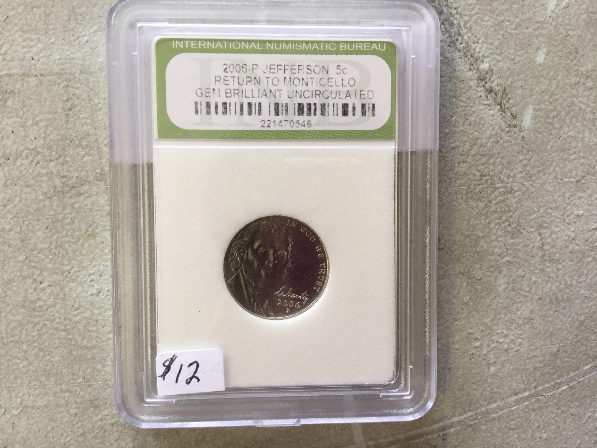 2006-P US Jefferson 5 cent Coin Return to Monticello - Brilliant uncirculated