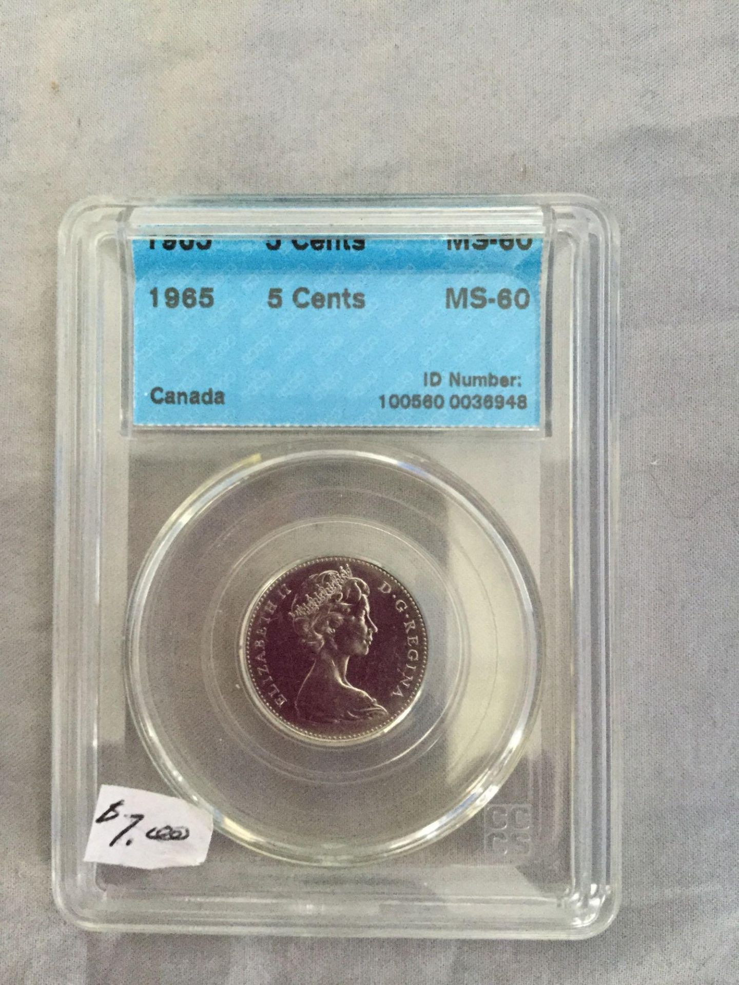 1965 - Royal Canadian Mint 5 Cent Coin - MS-60