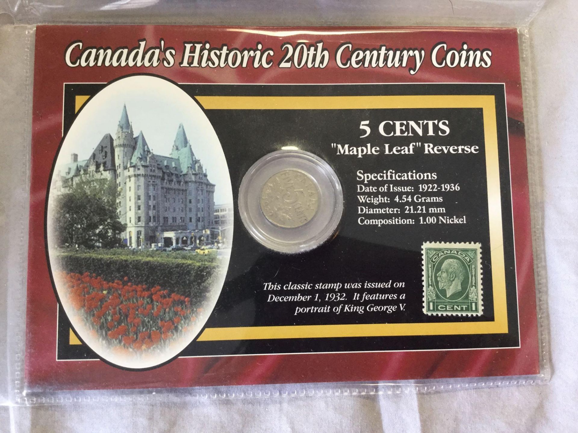 Canada's Historic 20th Century Coins - 5 Cent Maple Leaf coin - Image 2 of 3