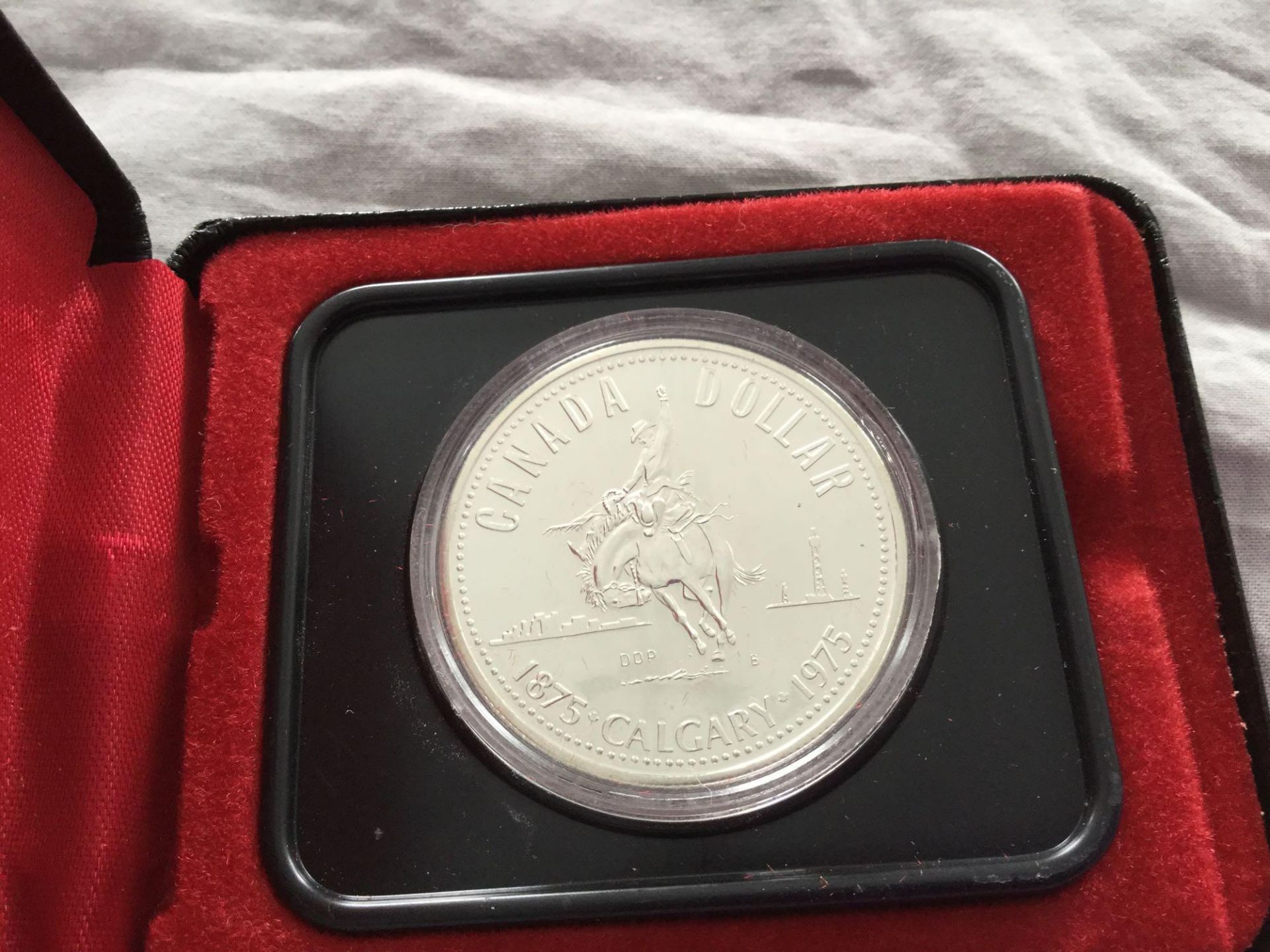 1875-1975 Royal Canadian Mint- Canada Silver Dollar - Calgary Stampede Special Edition